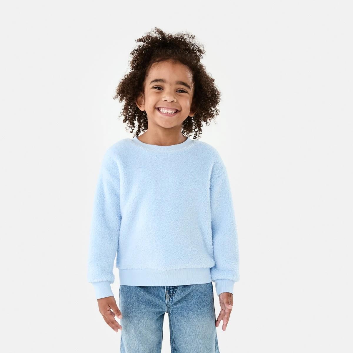 1 Cosy Crew Neck Sweater Doll Blue, 1 of 8