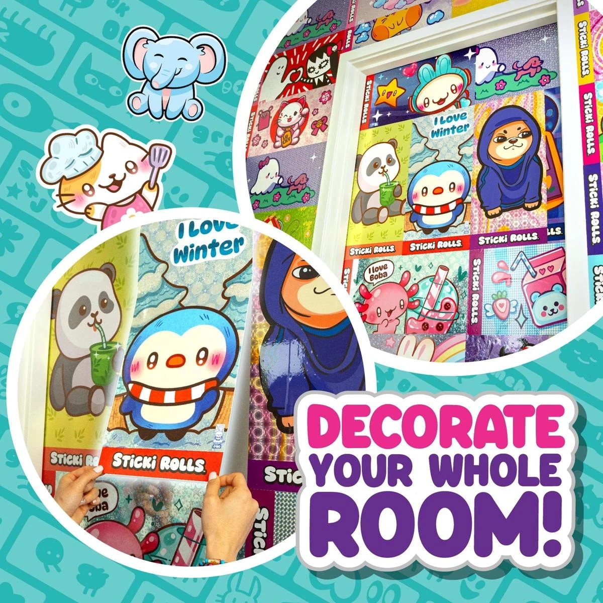 5 Sticki Rolls Jumbo Sticker Capsule Tube, 5 of 9