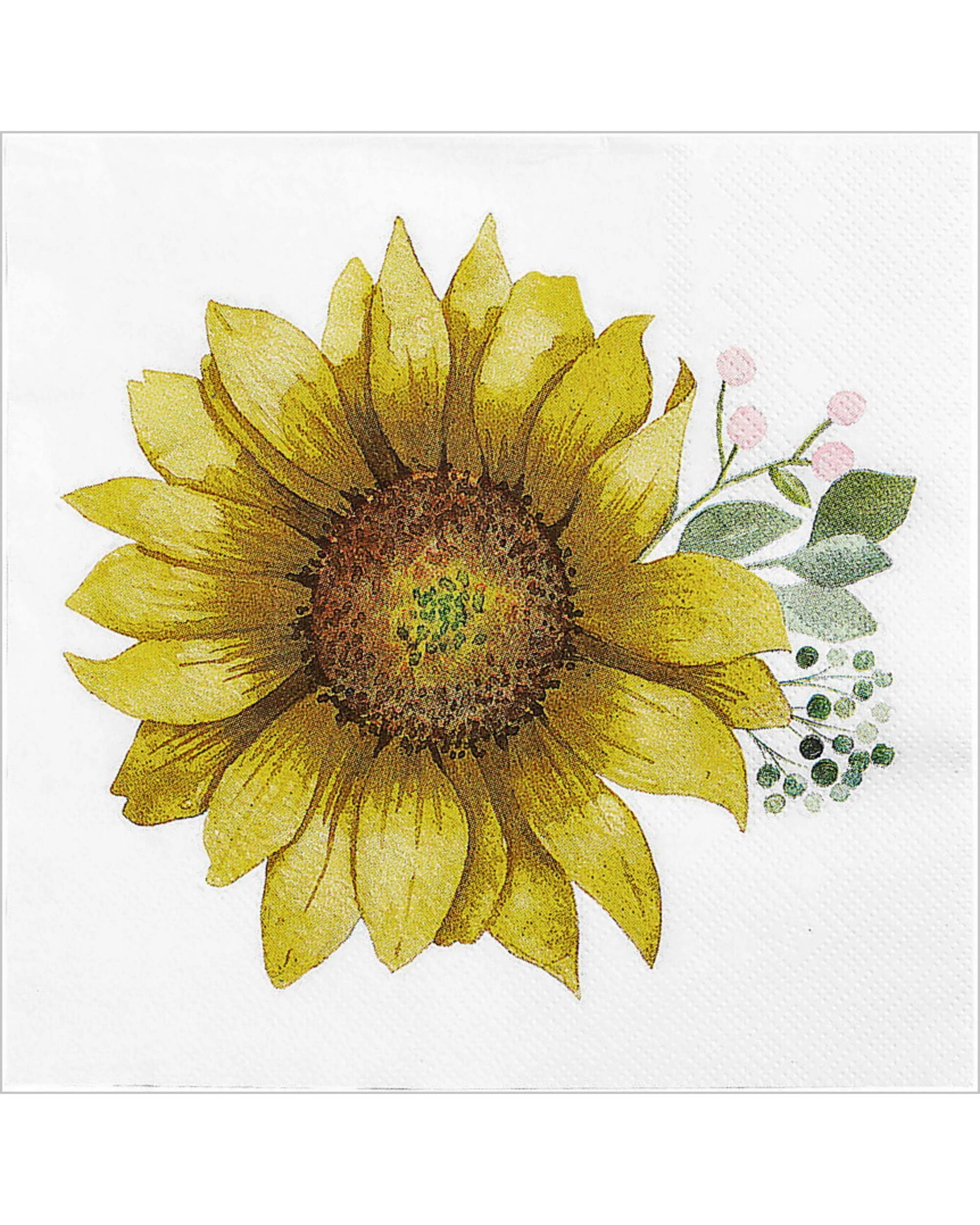 1 Fun Express Sunflower Party Large Paper Napkins Serviettes Pack of 16 - Yellow, 1 of 1