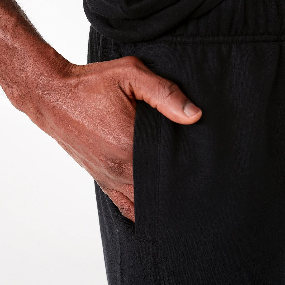 5 Everlast Mens French Terry Shorts Black, 5 of 7