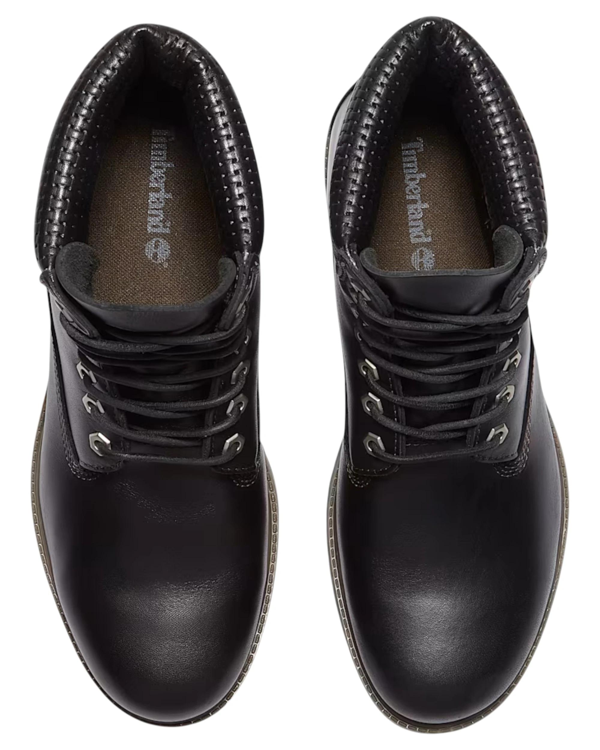 2 Timberland Mens 6-Inch Premium Waterproof Leather Wide Boot BLACK GRAIN, 2 of 7