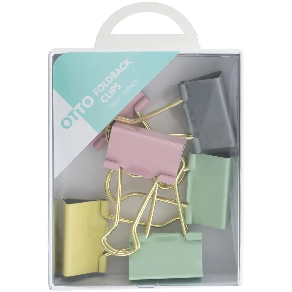 4 Otto Foldback Clips 32mm Pastel 6 Pack, 4 of 4