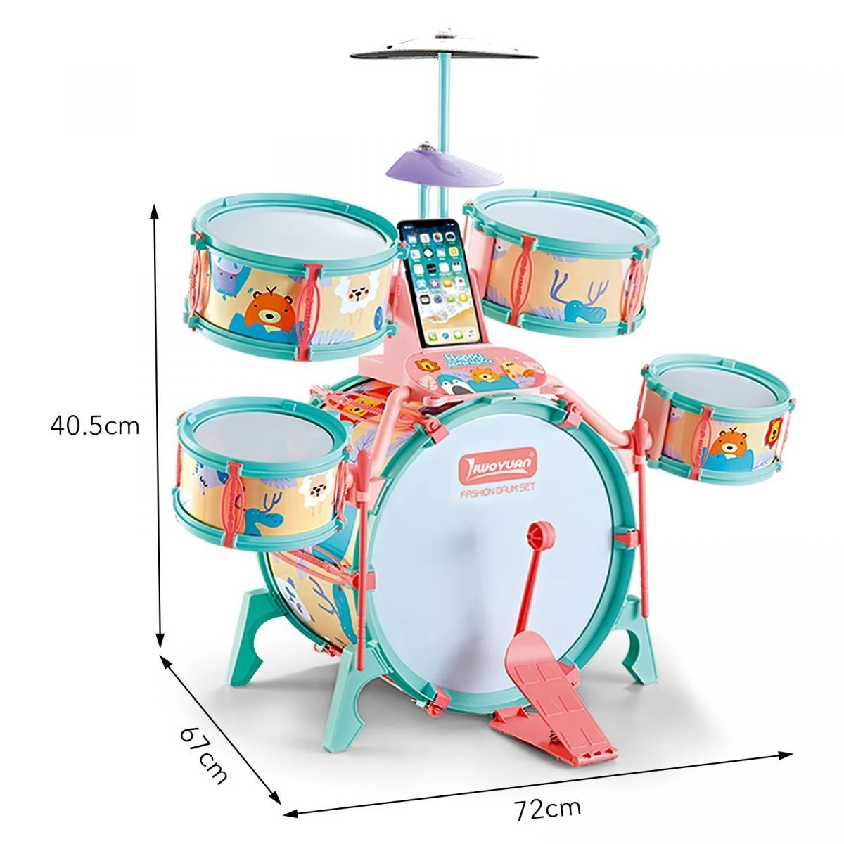 4 AUSWAY Jazz Drum Play Set Dynamic for Toddler Kid, 4 of 4