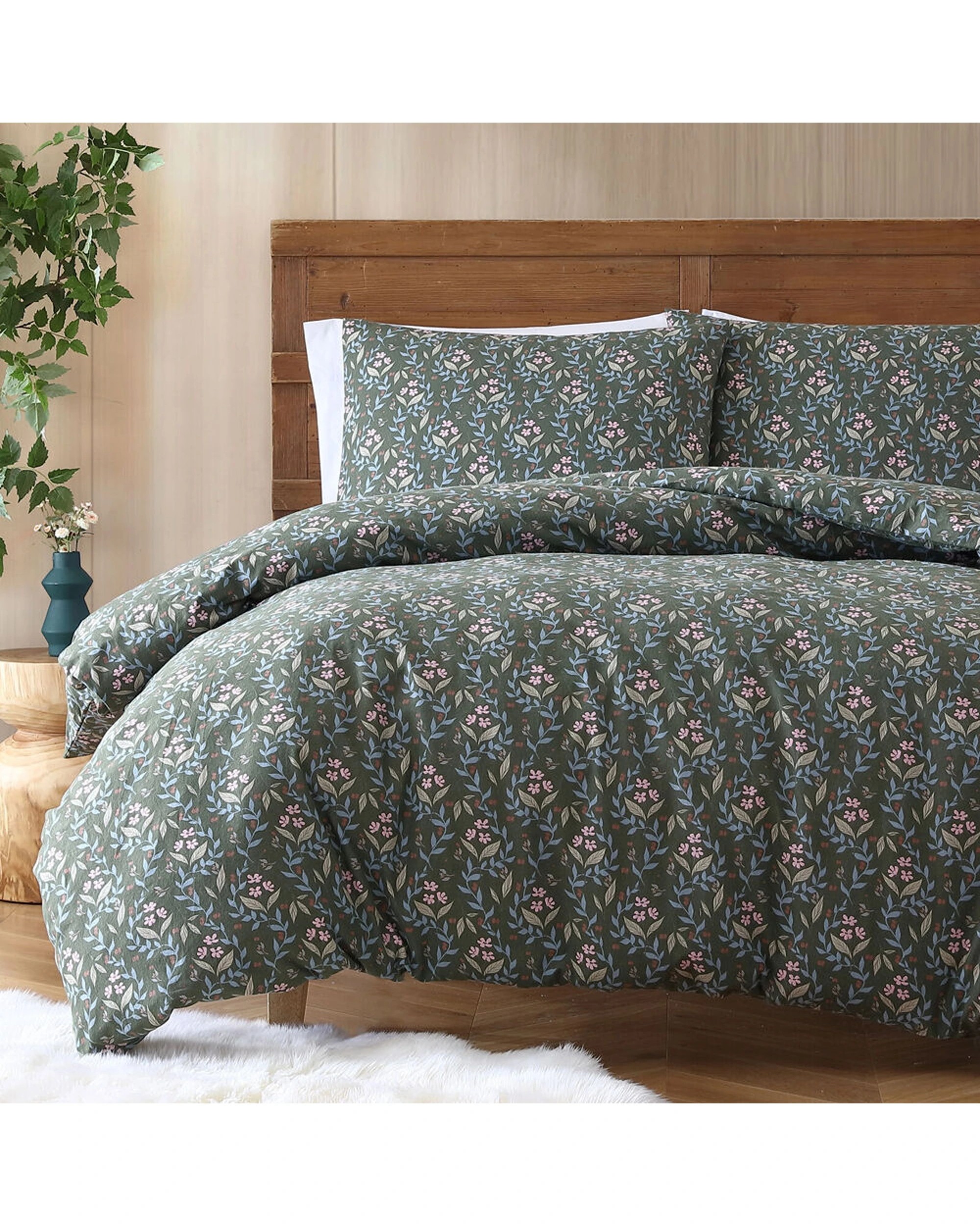 1 Ardor Boudoir Double Ditsy Flannelette Quilt Cover Set Floral - Pattern, 1 of 1