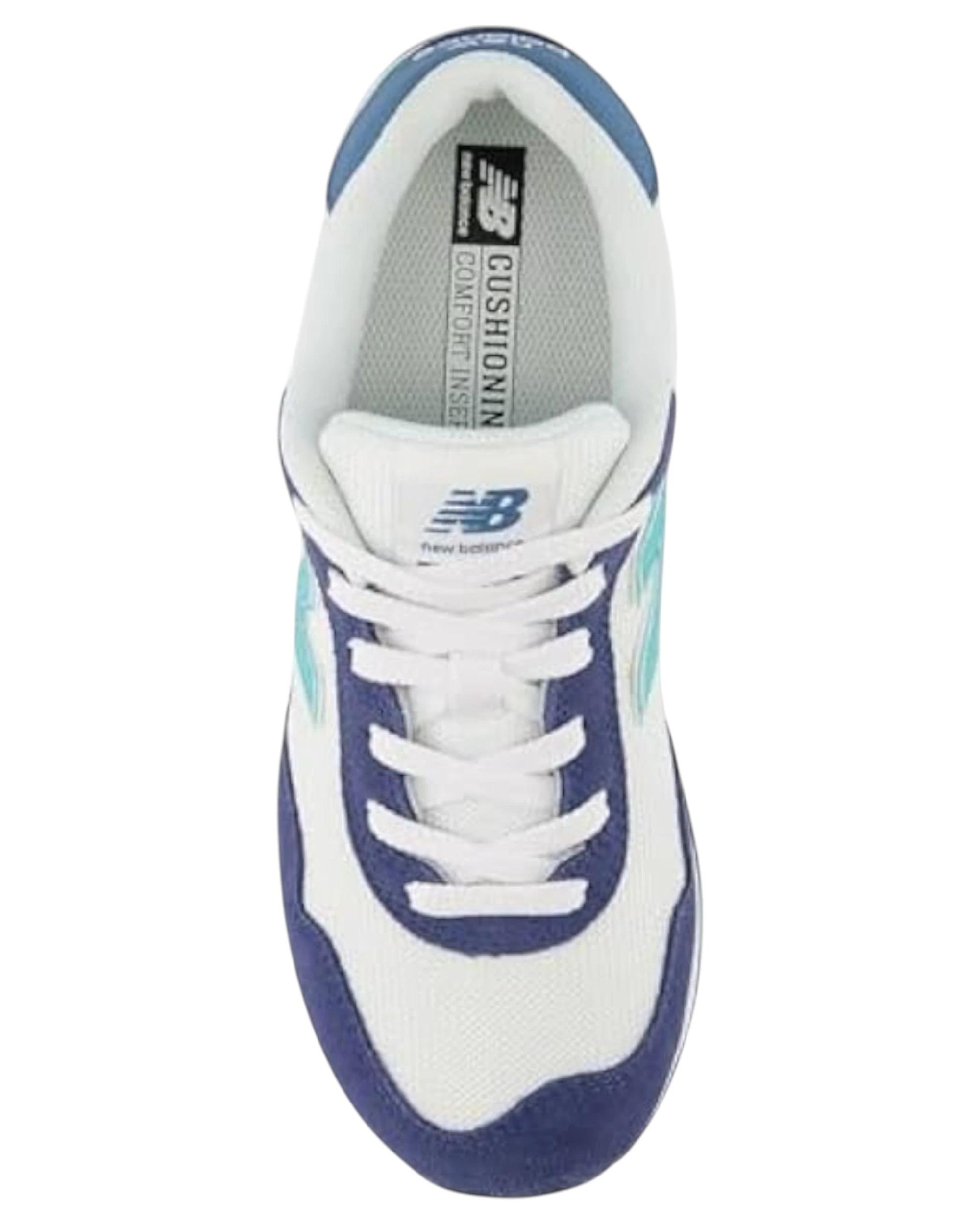4 New Balance Women 515 White/ Blue Athletic Shoes WHITE/BLUE, 4 of 5