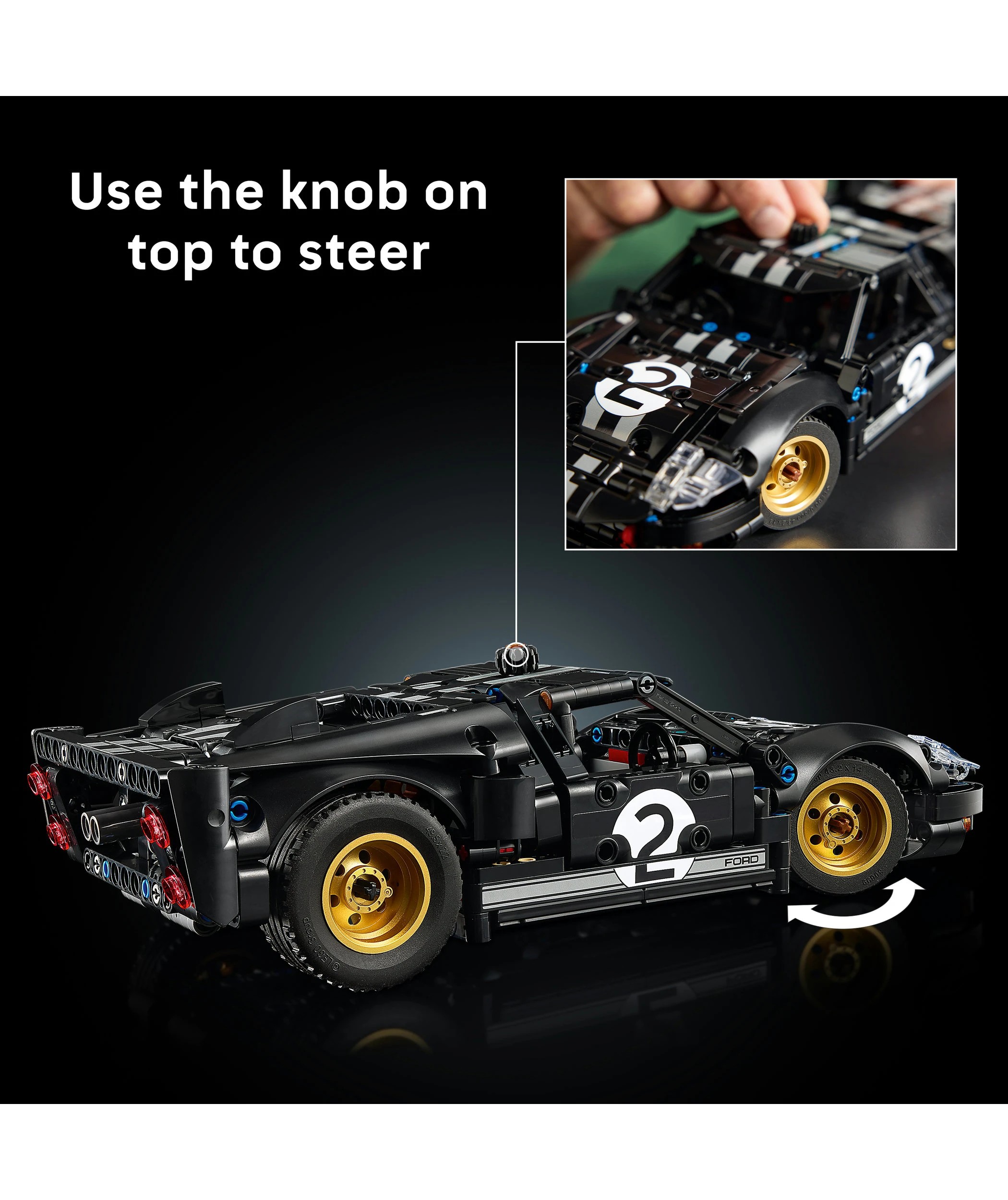 6 LEGO Technic 1966 Ford GT40 MKII Race Car 42223, 6 of 10