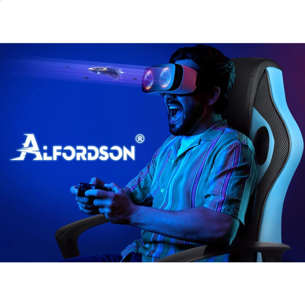 8 Alfordson Gaming Chair Racing Office Executive Computer Seat - Blue, 8 of 9