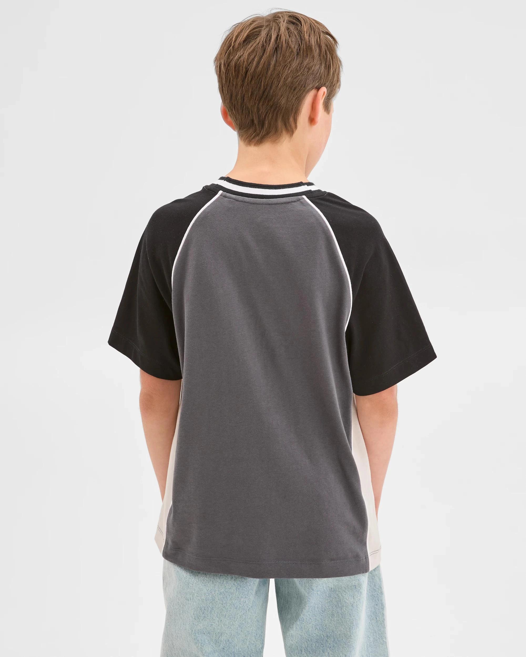 5 Target Kids Australian Cotton Raglan Sleeve Spliced T-Shirt BLACK, 5 of 7