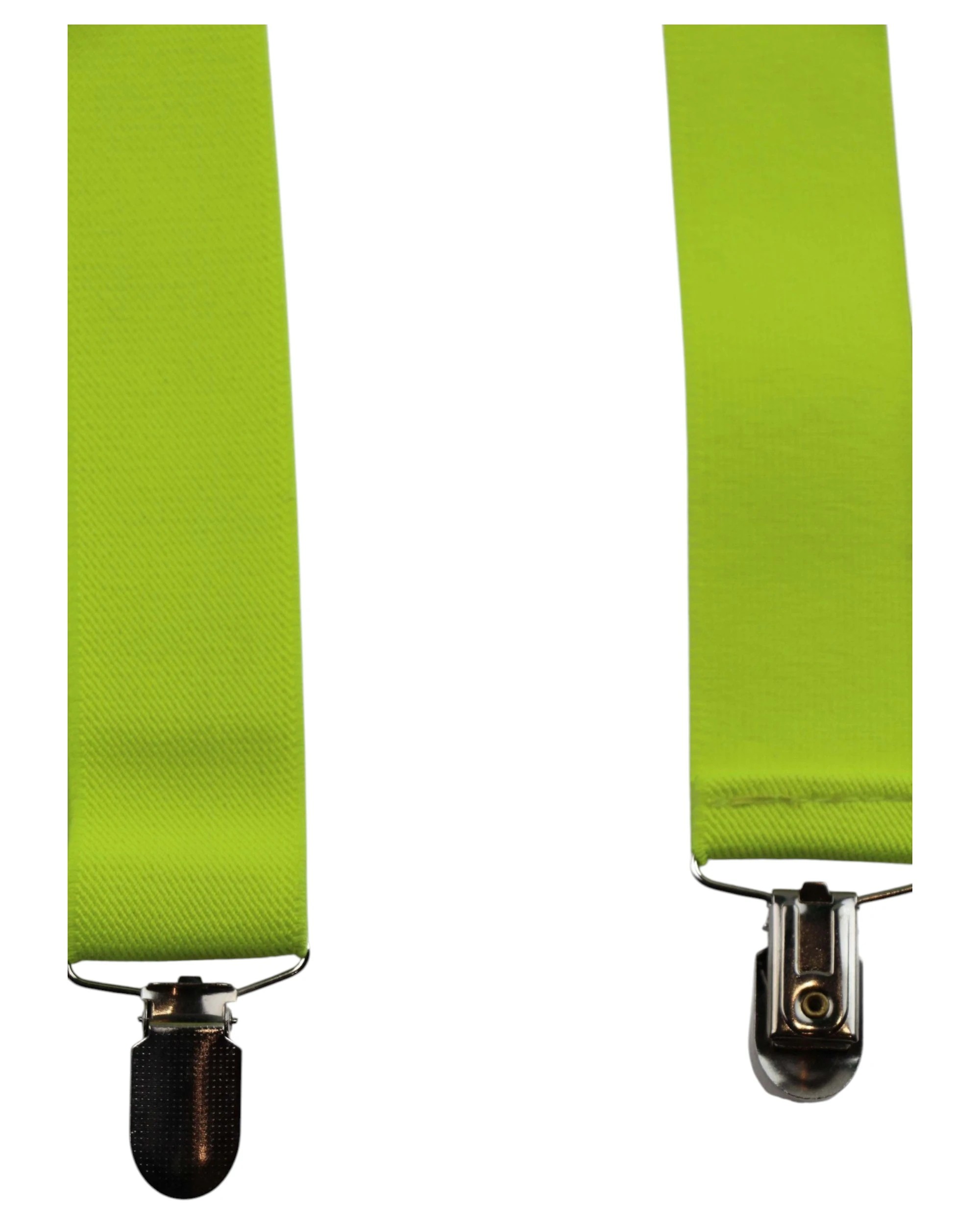 2 Zasel Mens Wide Heavy Duty Adjustable 100cm Fluro Yellow Suspenders, 2 of 4