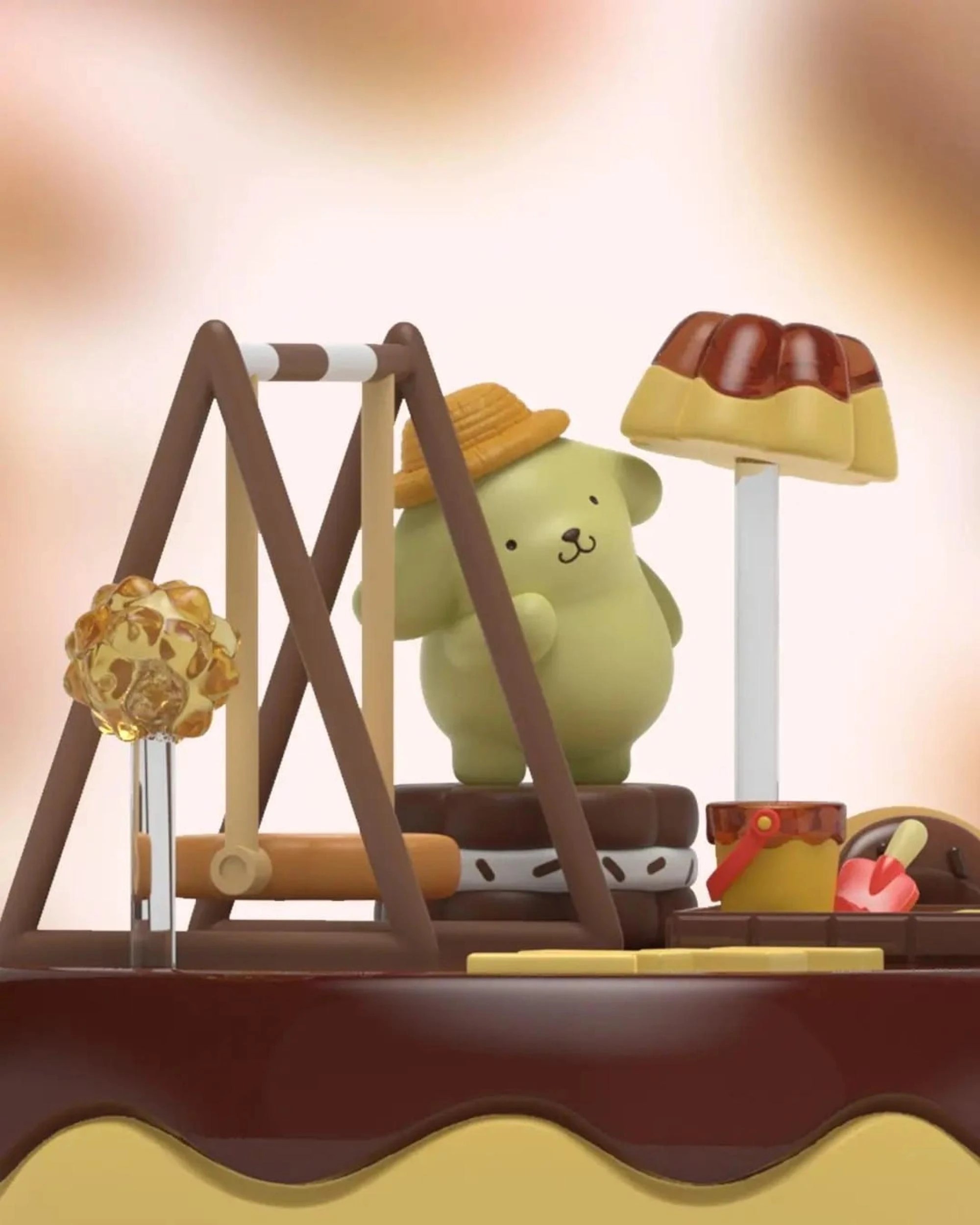 3 Mighty Jaxx Kandyland Sanrio Pompompurin 6 inch Collectable Diorama, 3 of 6