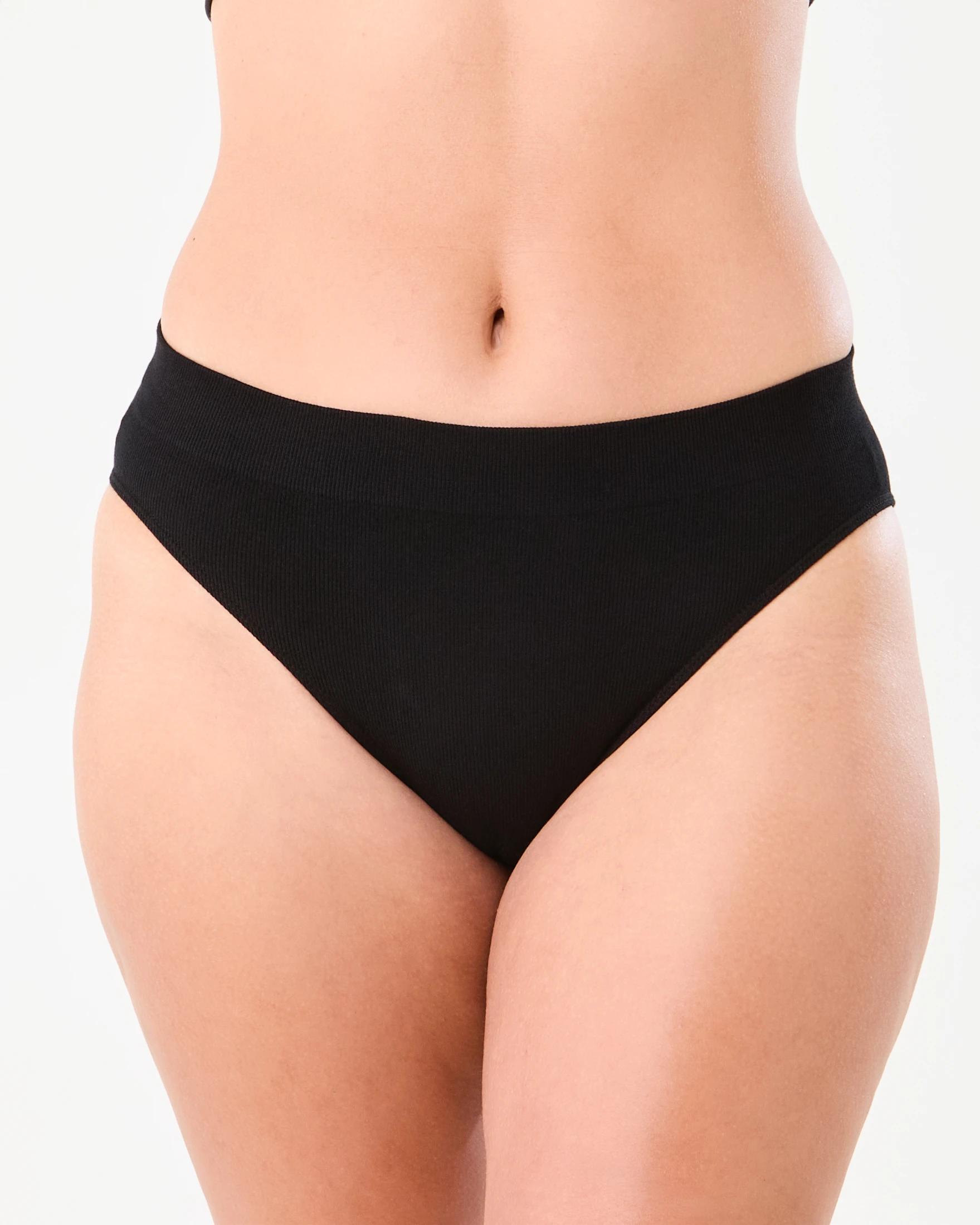 3 3 Pack Seamfree Bamboo Rib Bikini Briefs Som Bk Ig, 3 of 9