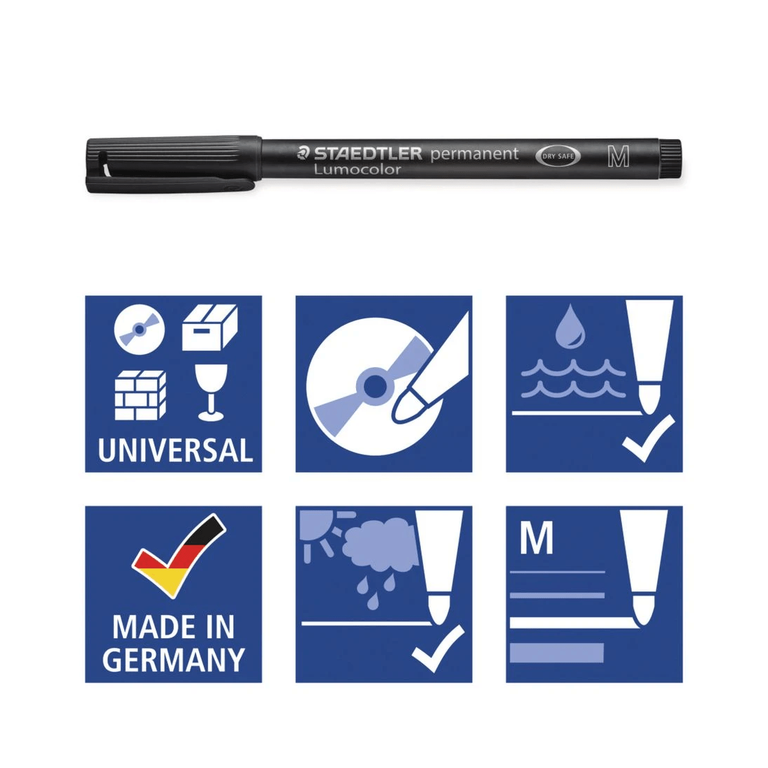 9 Staedtler Lumocolour Permanent Pen 1.0mm Assorted 4 Pack, 9 of 9