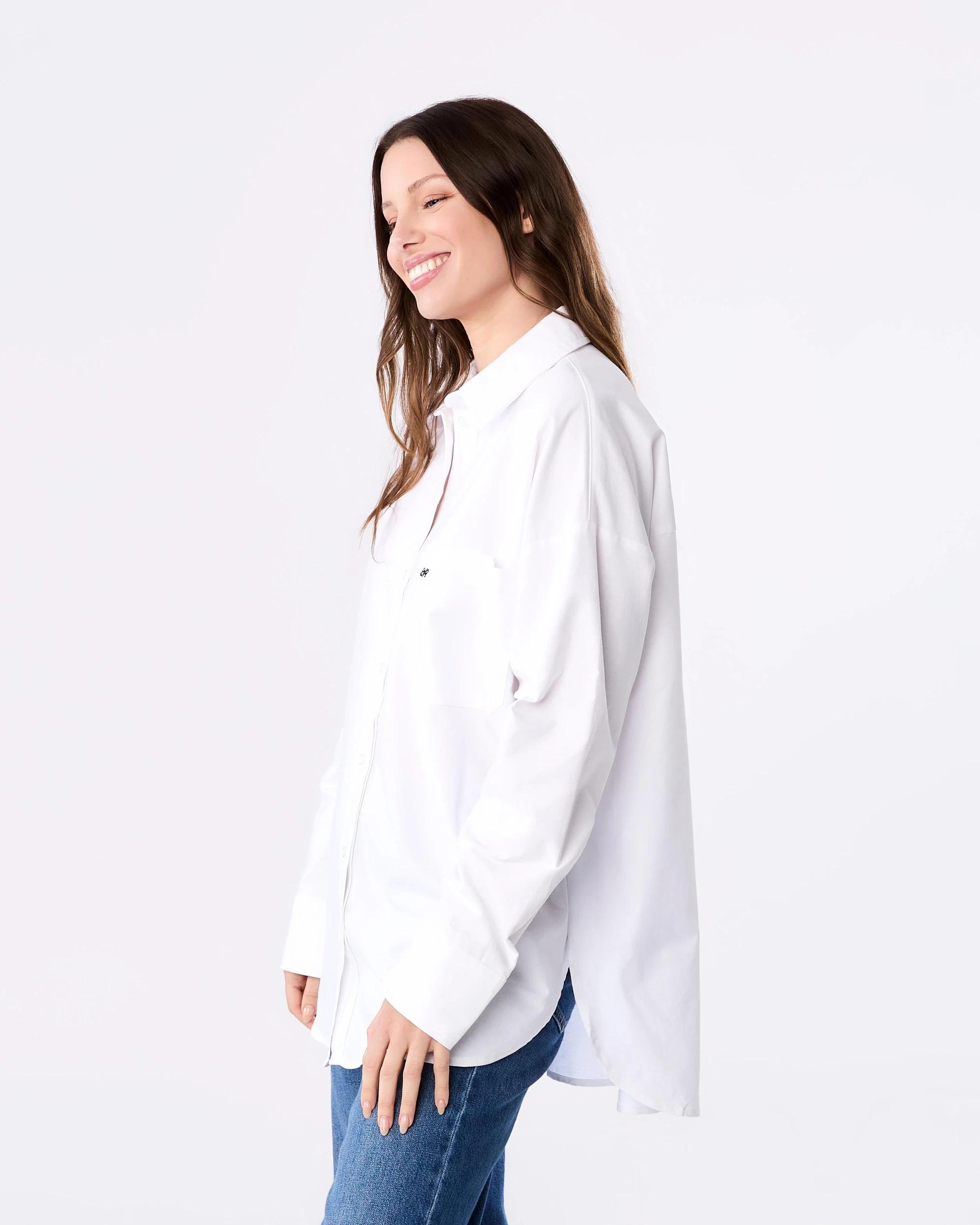 2 Long Sleeve Oxford Shirt White, 2 of 7