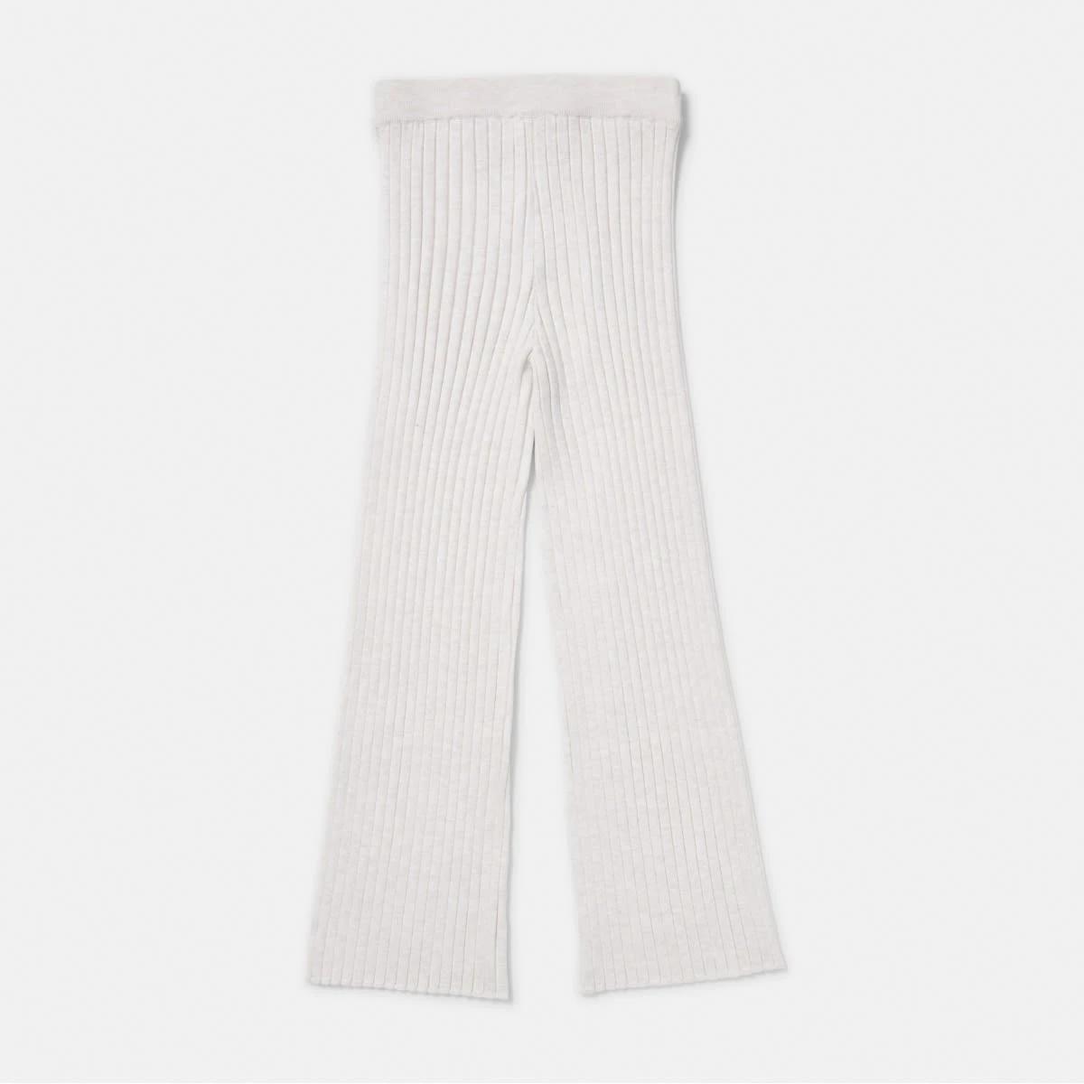7 Rib Wide Leg Pants Crm Marle, 7 of 7
