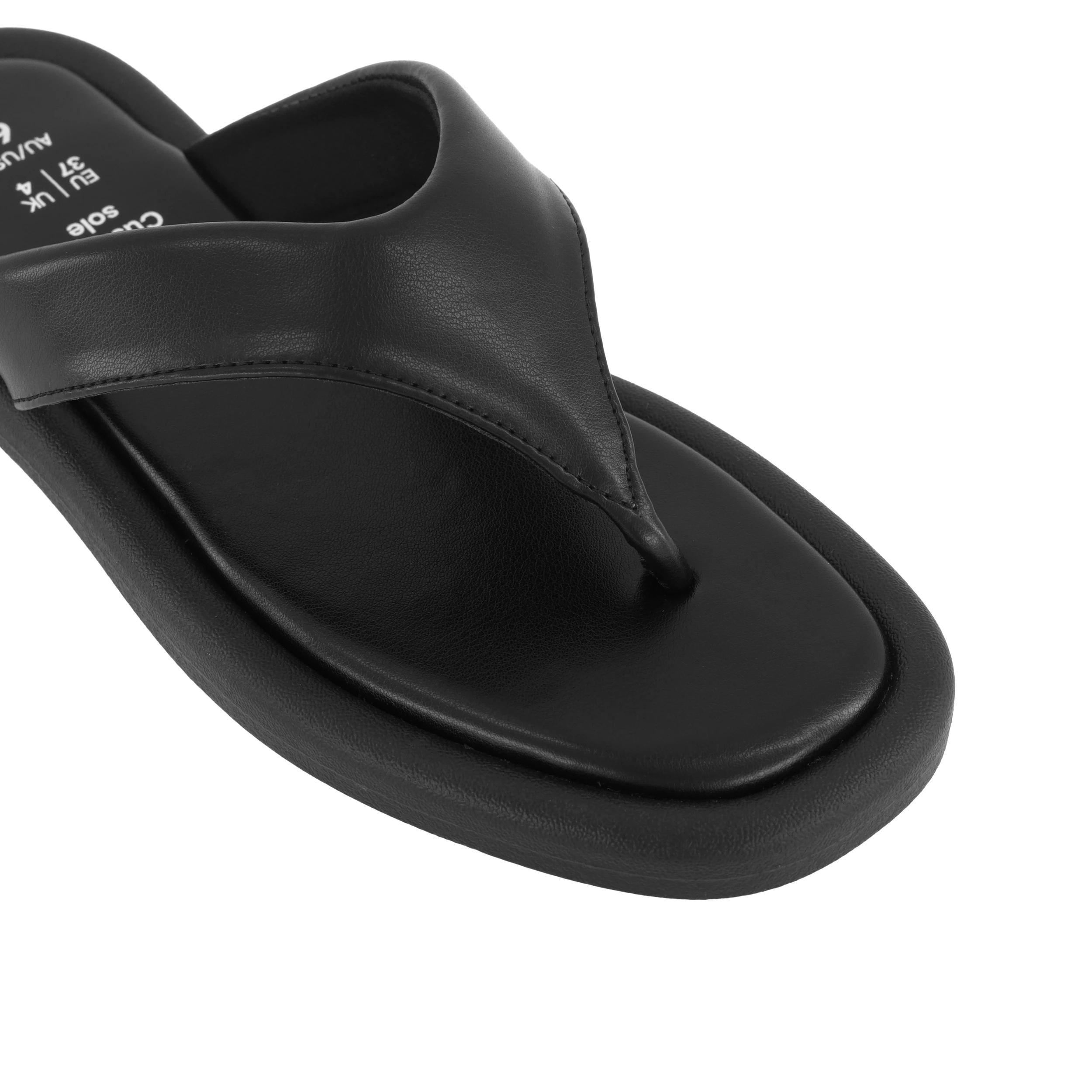 3 Padded Toe Post Thongs Black, 3 of 3