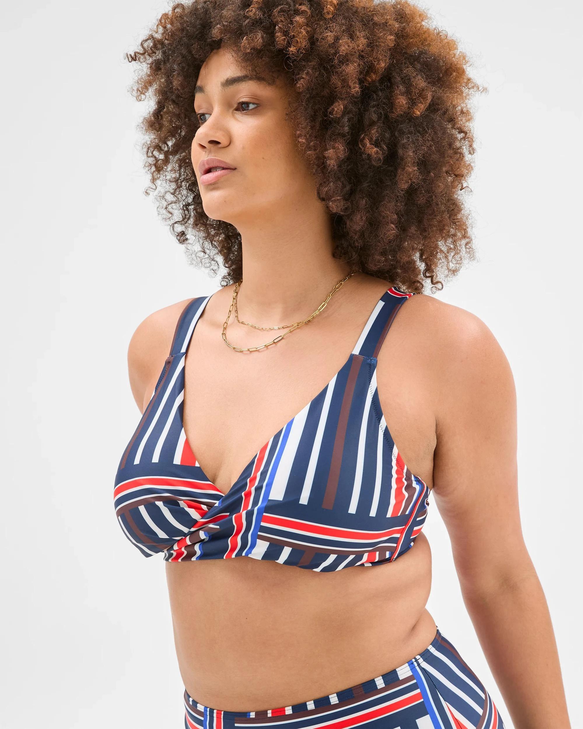 7 Target Resort Plunge Twist Bikini Top - Shape Your Body SUMMER ABSTRACT, 7 of 10