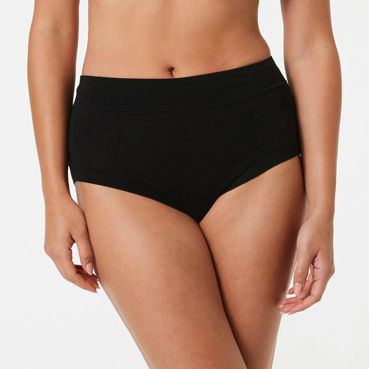 3 3 Pack Cotton Stretch Comfort Full Briefs Black, 3 of 6