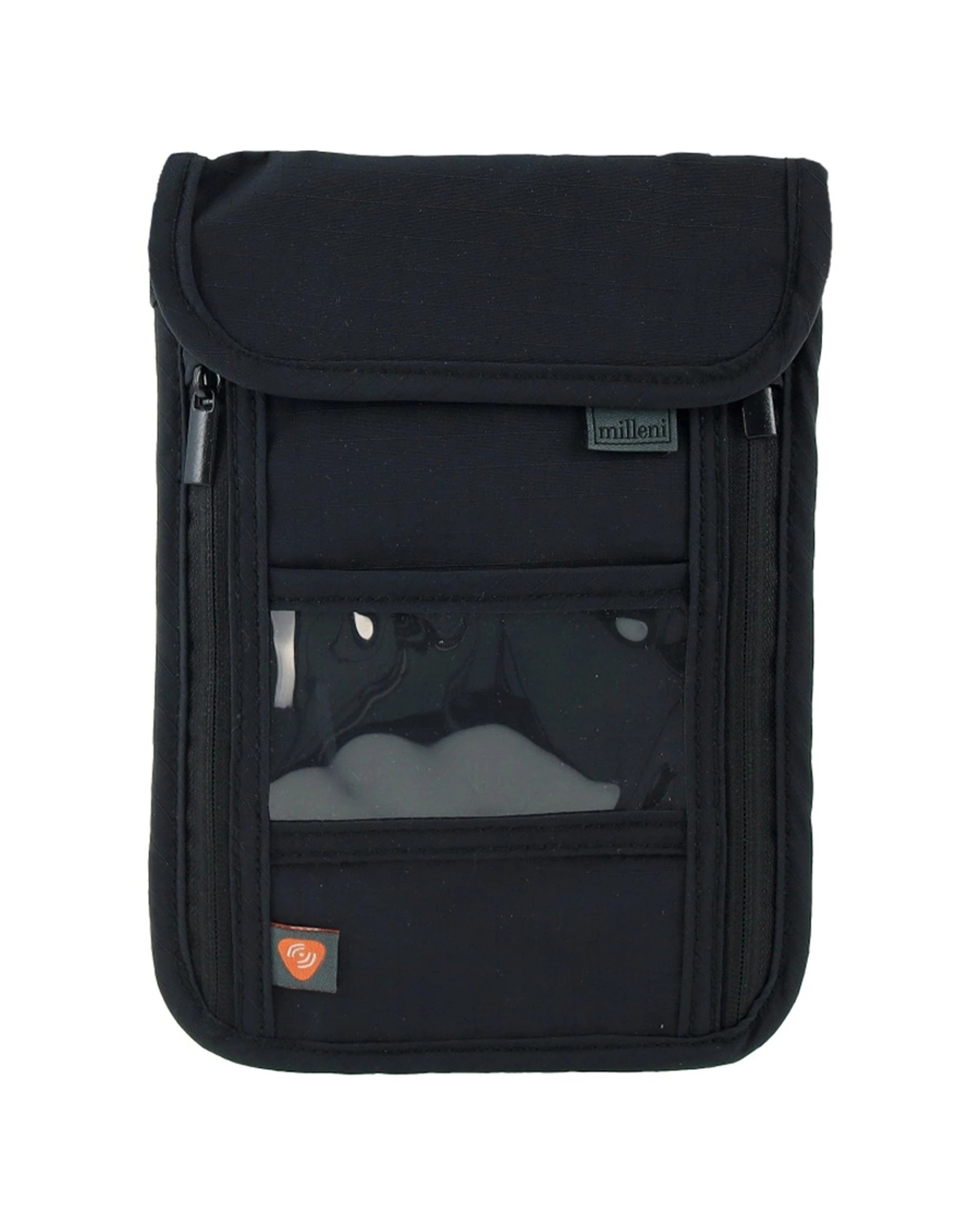 3 Milleni Travel Bag RFID Blocking ID/Card Neck Stash Adjustable Strap - Black, 3 of 5