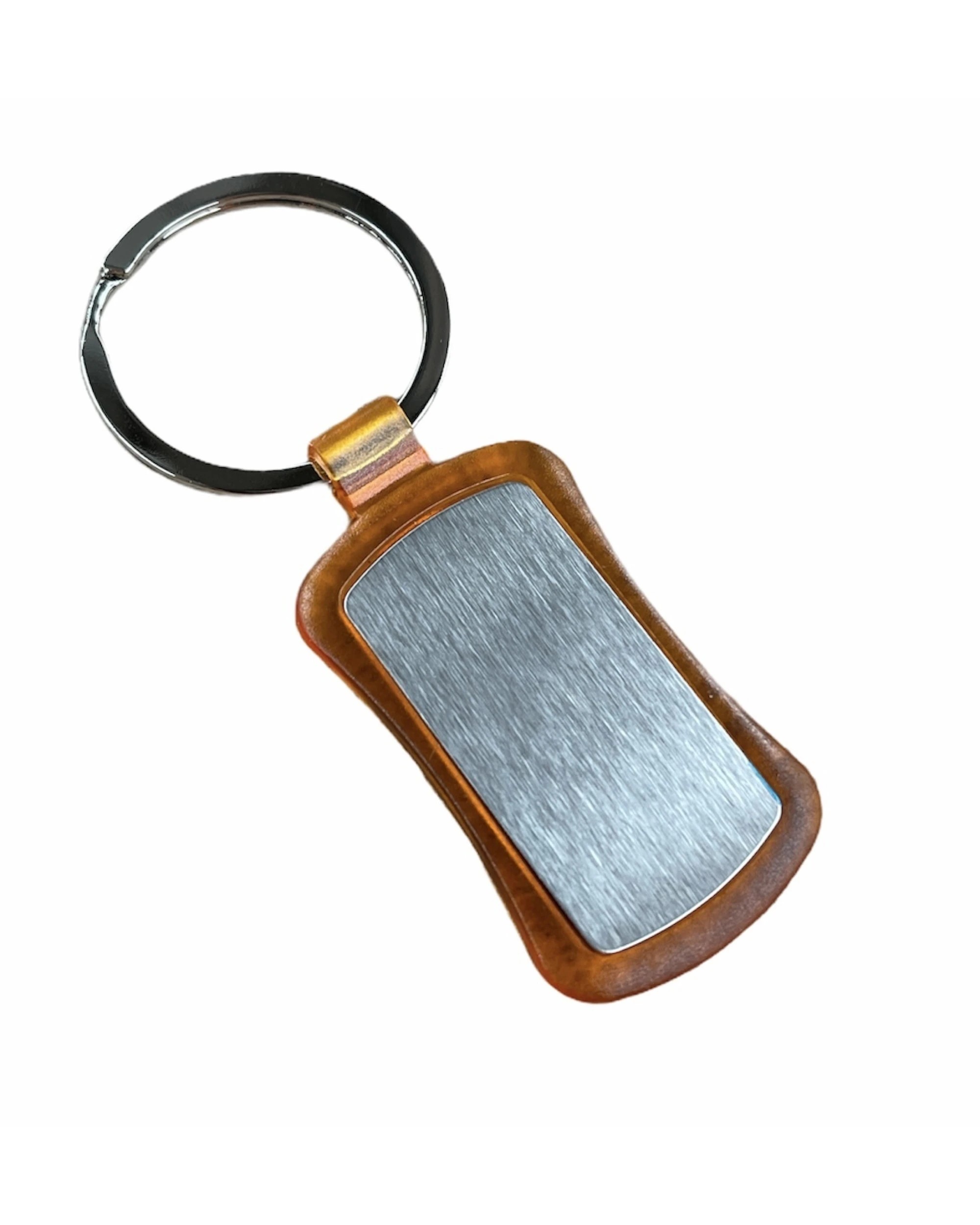 1 BR Home Duo Key Tag Keyring in Orange, 1 of 2
