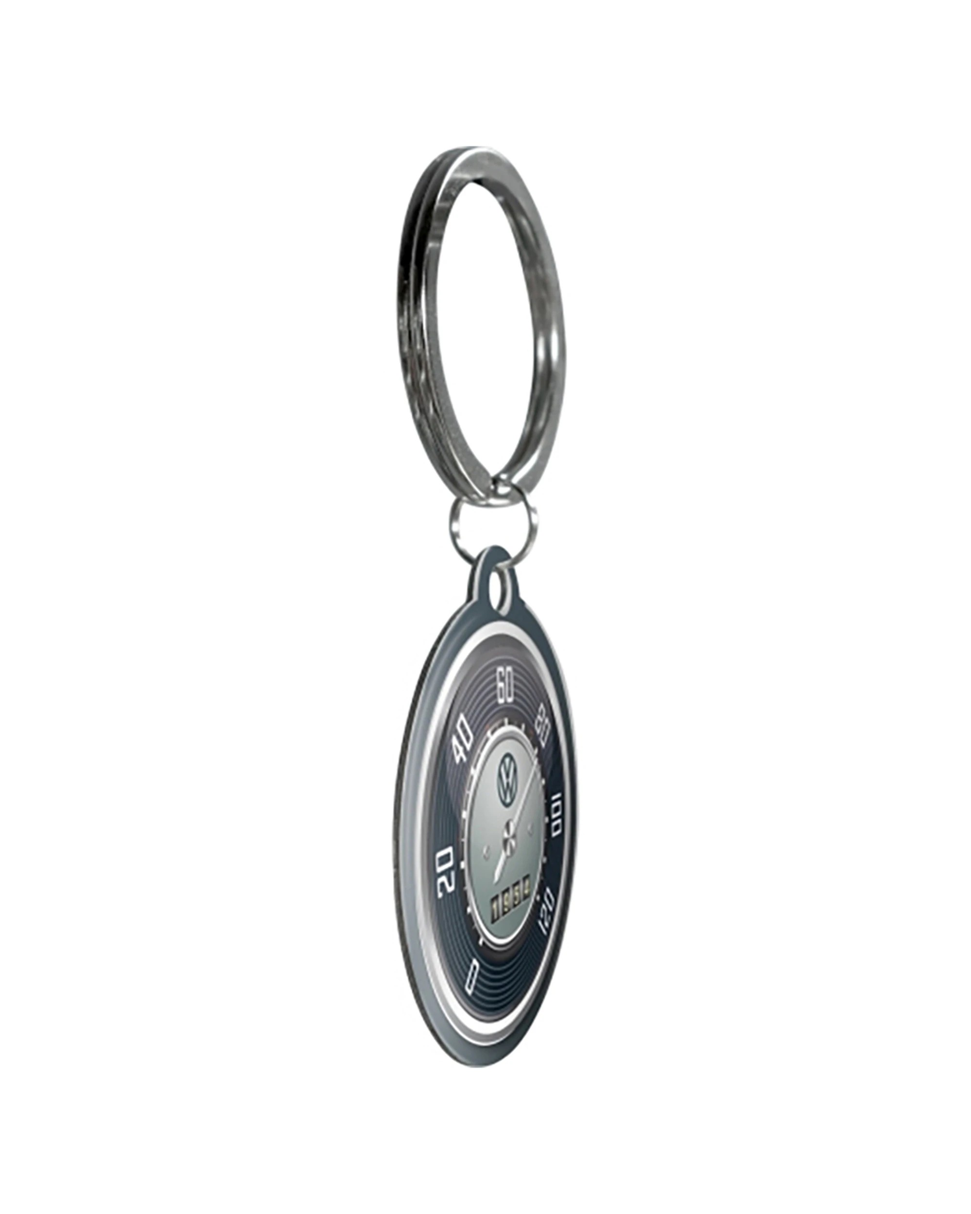 2 Nostalgic-Art Metal Round Keyring VW Tacho Stainless Steel Durable Design - Multi, 2 of 3
