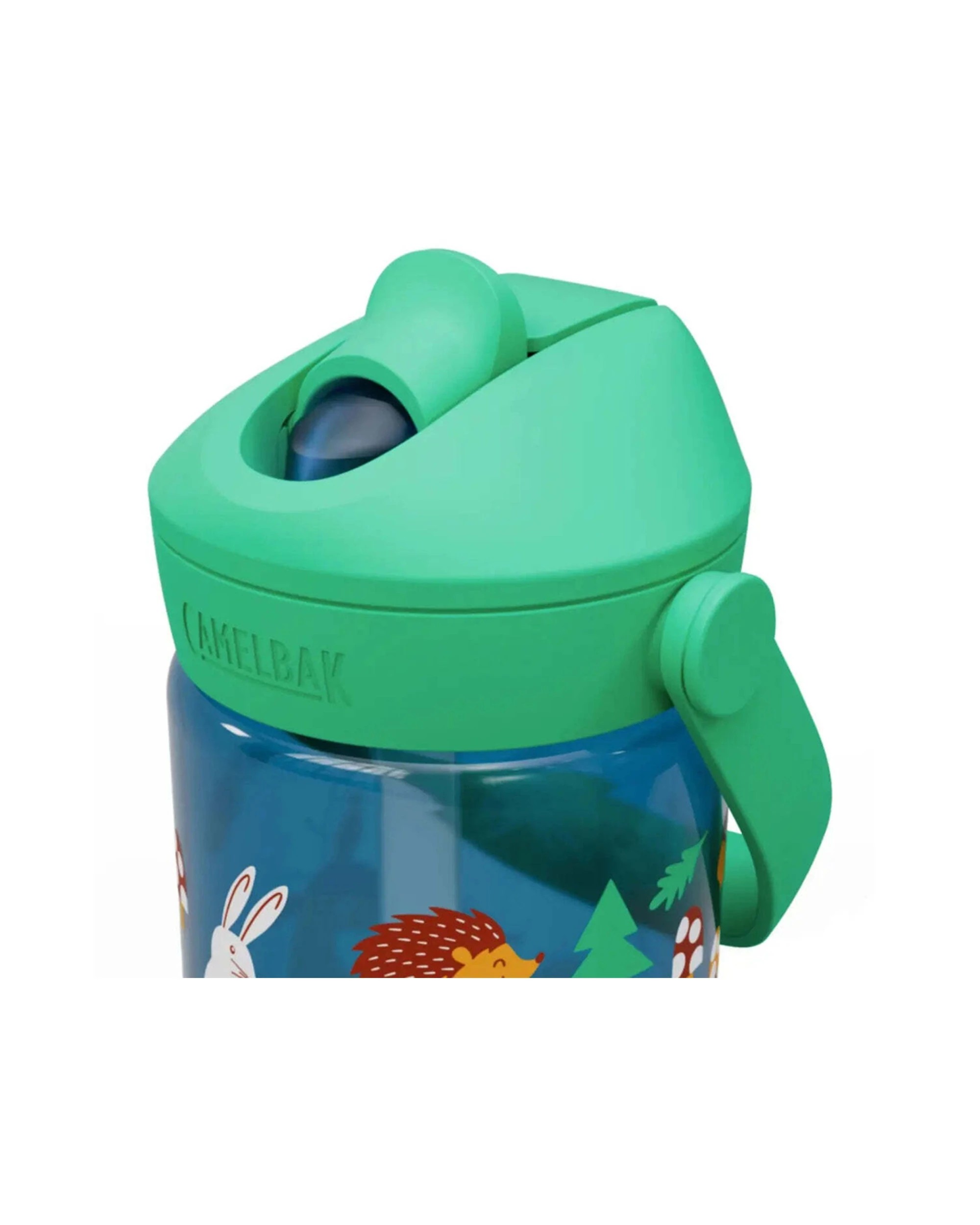 4 CamelBak Kids Thrive Flip Straw 400ml Drink Bottle Leakproof Friendly Forest - Blue, 4 of 4