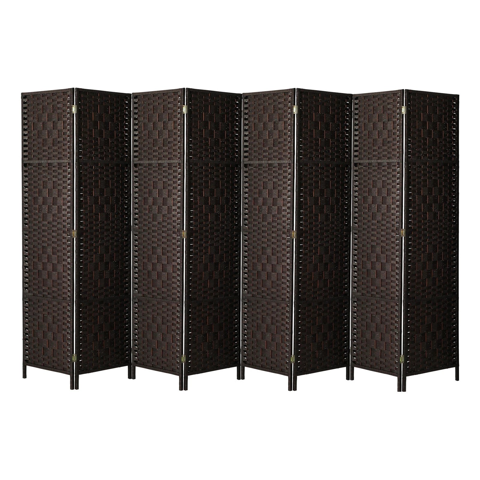8 Oikiture 8 Panels Room Divider - Brown, 8 of 10