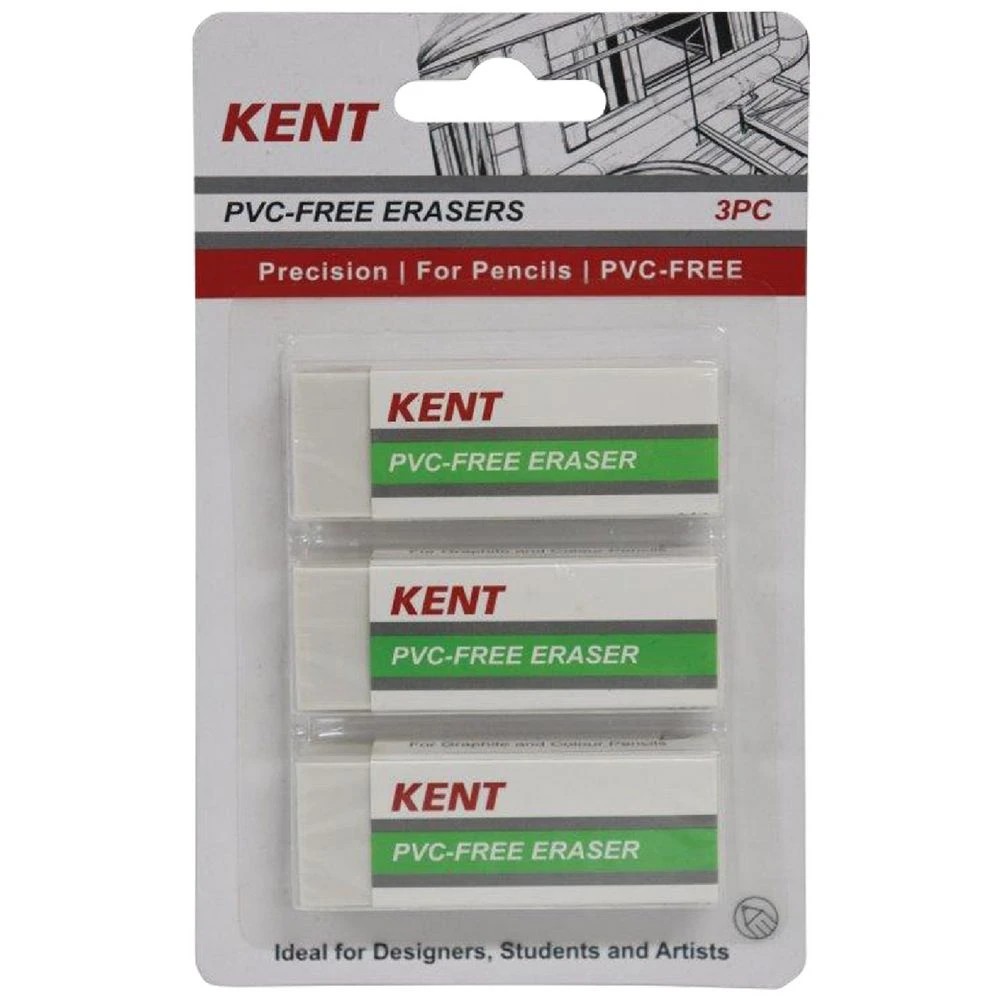 1 Kent PVC Free Eraser 3 Pack, 1 of 1
