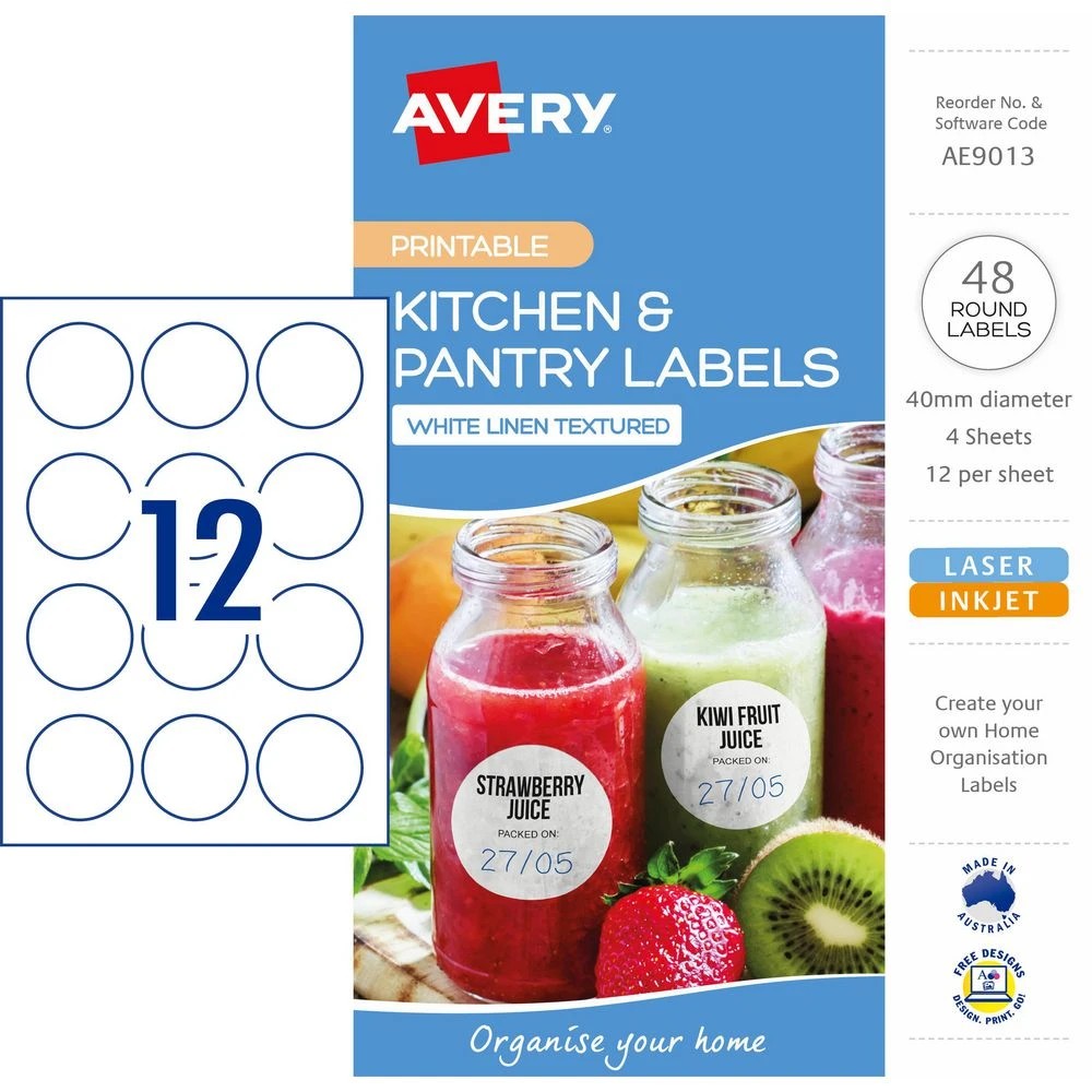 2 Avery 12UP Round 40mm Label 4 Pack, 2 of 5