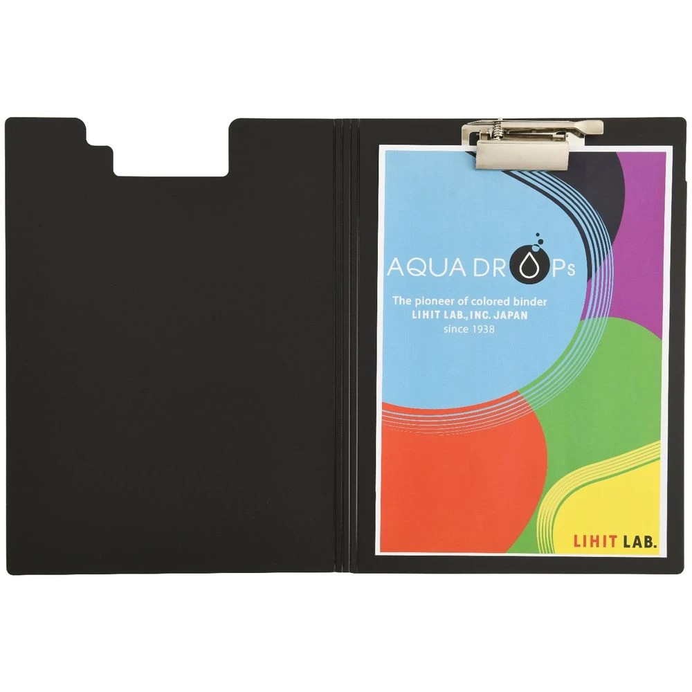 3 Aqua Drops Clipfolder A4 Black, 3 of 5