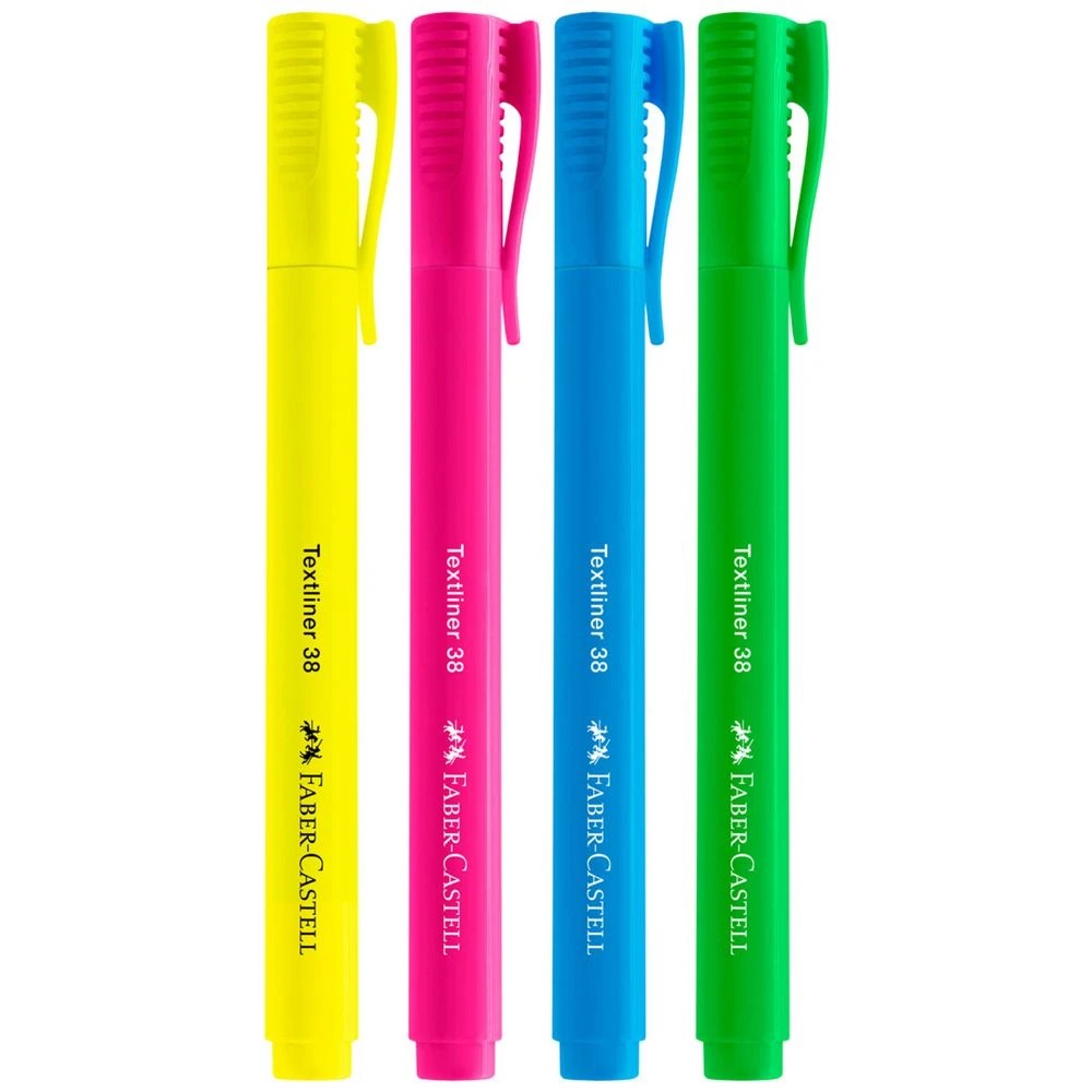 5 Faber-Castell Textliner 38 Highlighters Fluro Assorted 4 Pack, 5 of 7