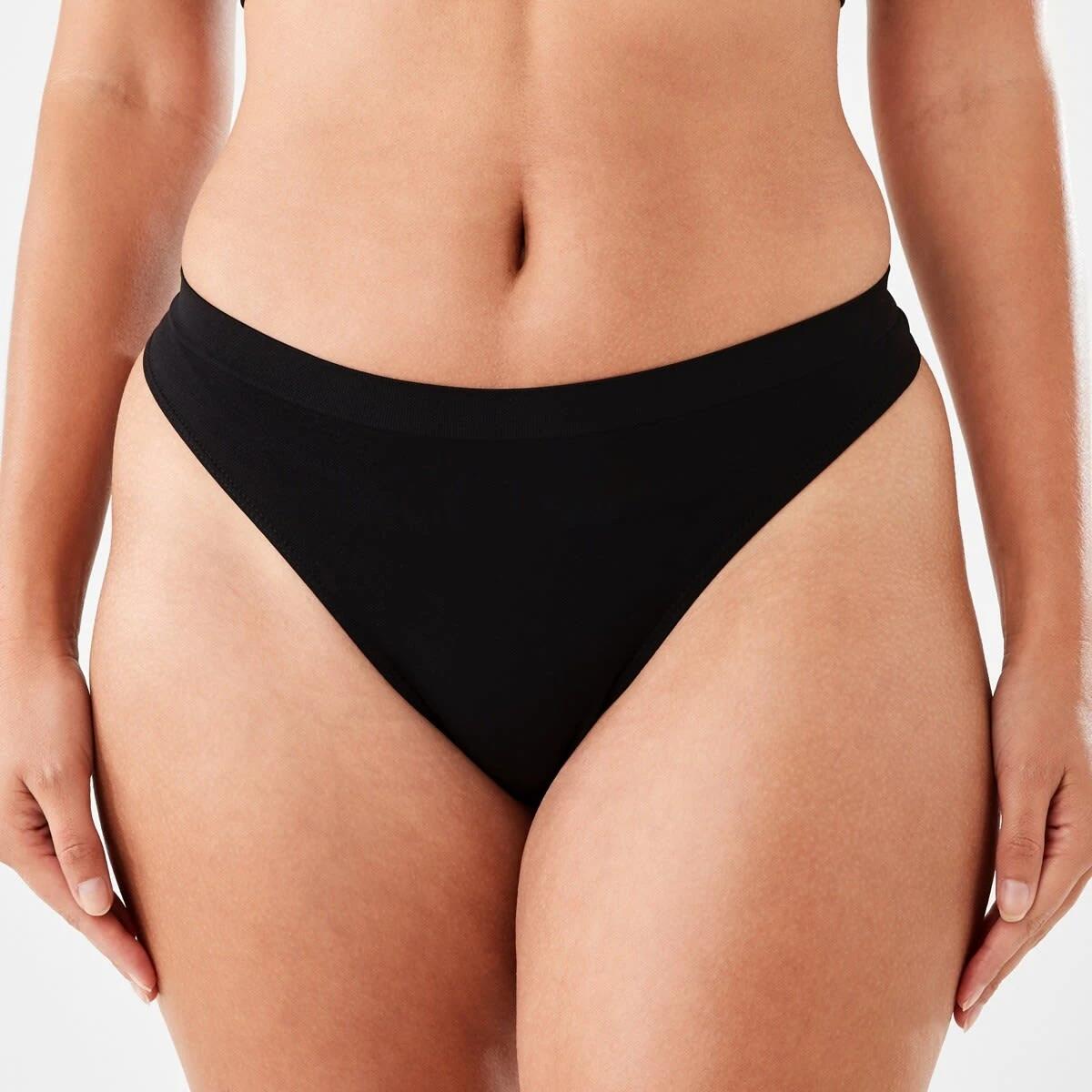 2 Ultra Smooth Seamfree G-String Briefs BLACK, 2 of 6