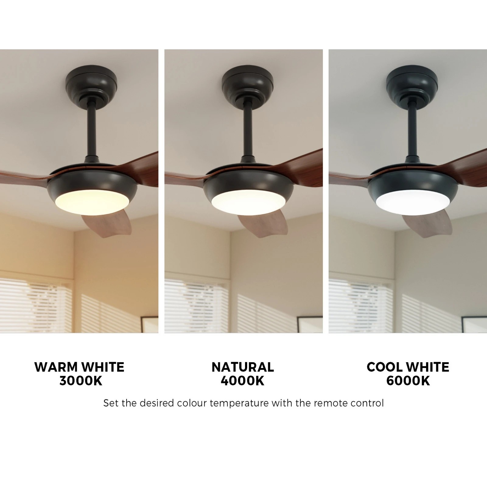 7 Vevare 52" Ceiling Fan DC Motor with LED Light & Remote Control, 7 of 10