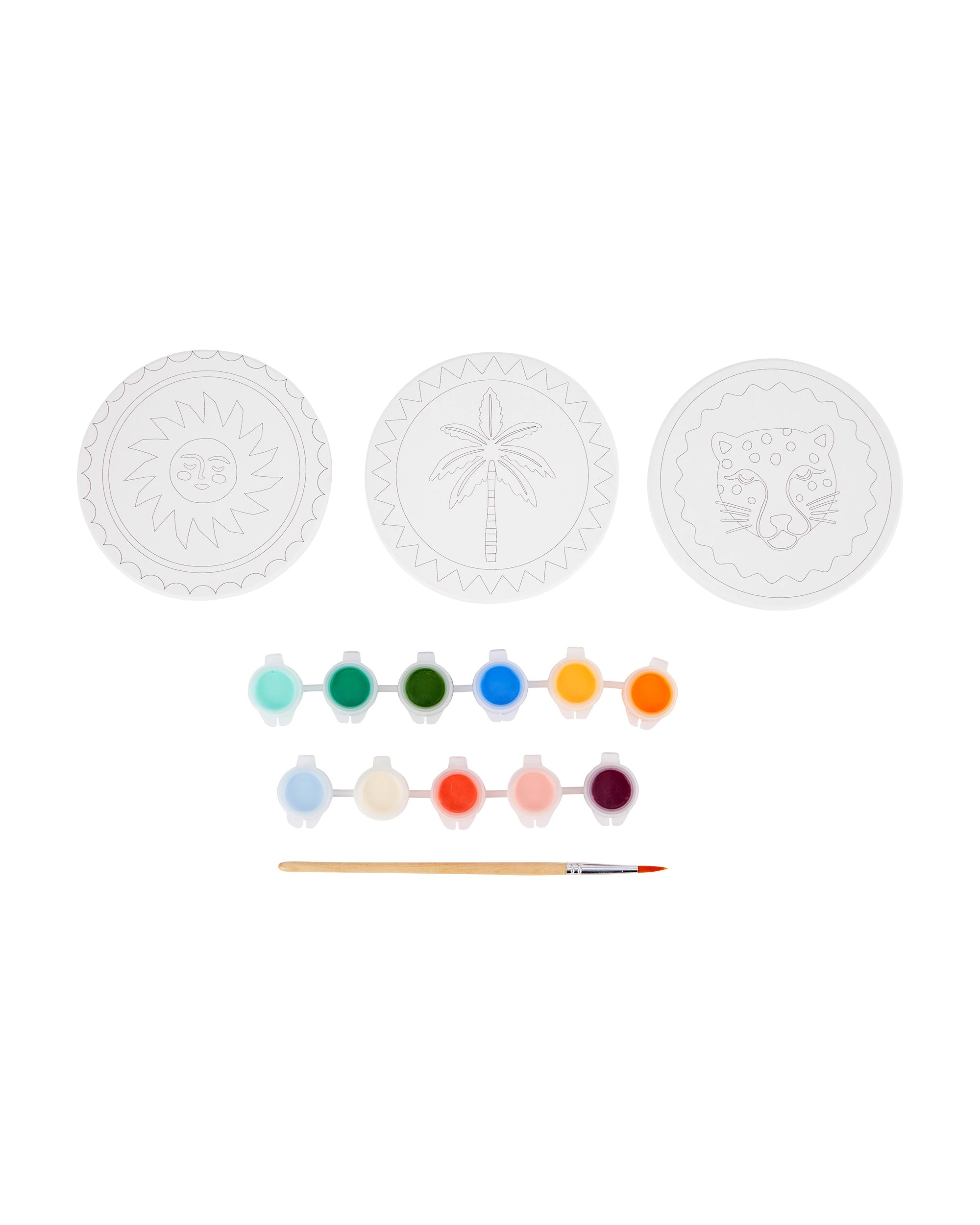 2 DIY Ceramic Coaster Painting Kit, 2 of 3