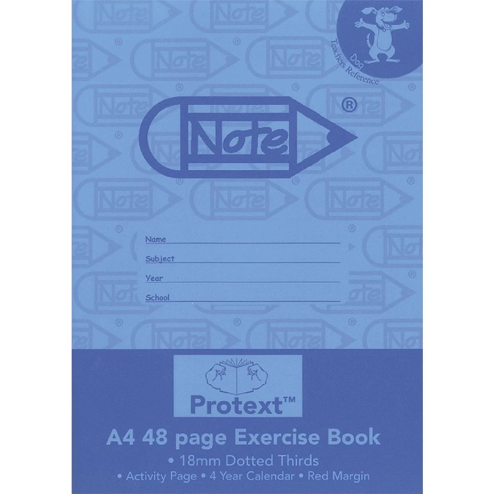 2 Protext A4 70gsm 18mm Dotted Thirds Exercise Book 48 Pg Blue, 2 of 2