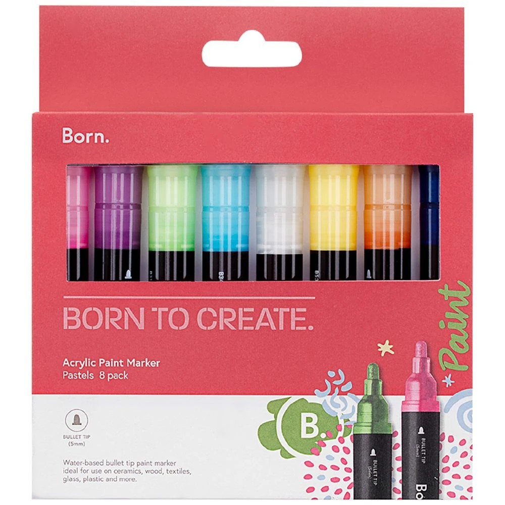 3 Born Acrylic Paint Marker 5mm Pastels 8 Pack, 3 of 4