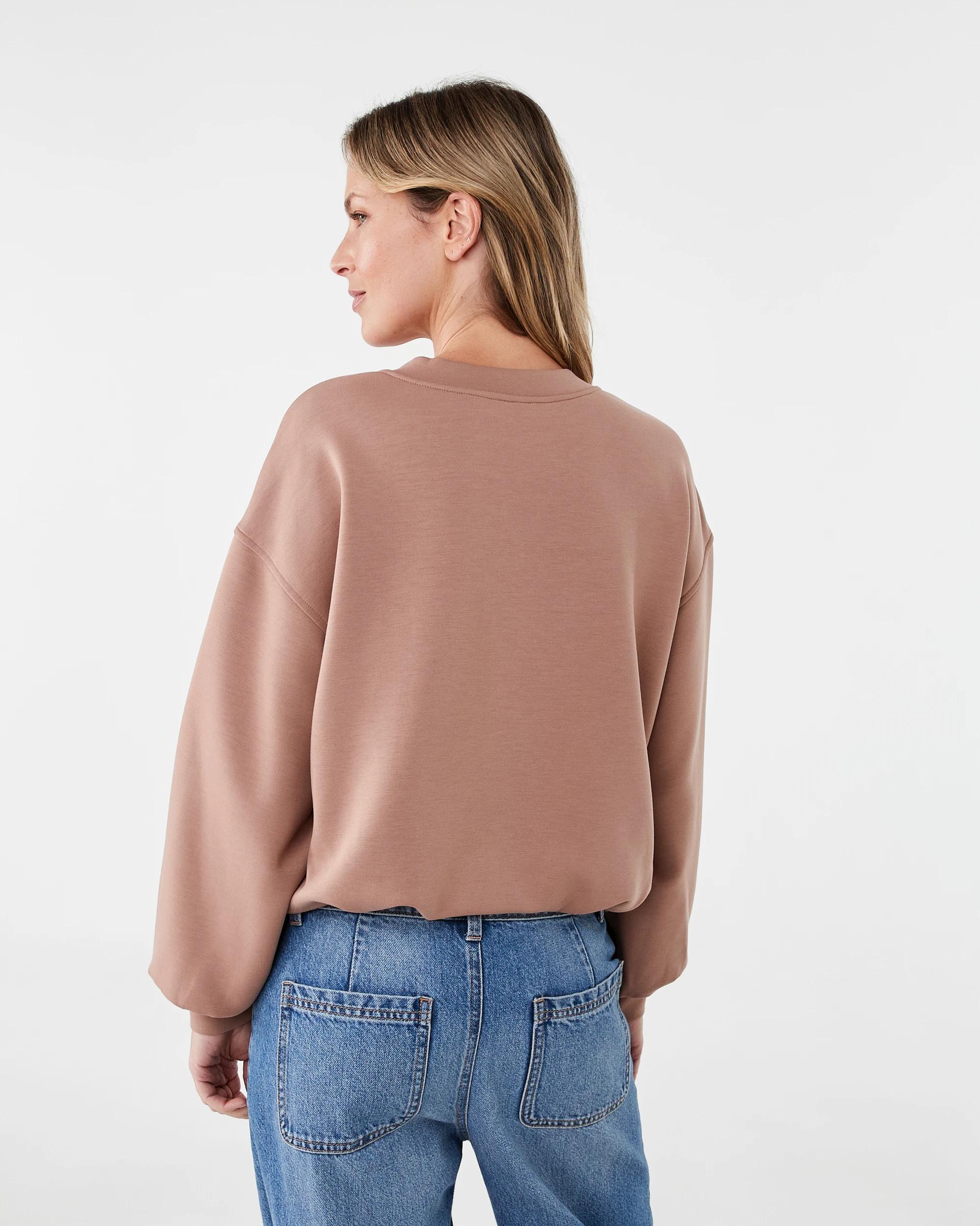 3 Scuba Bubble Sweatshirt Snp Brn, 3 of 6