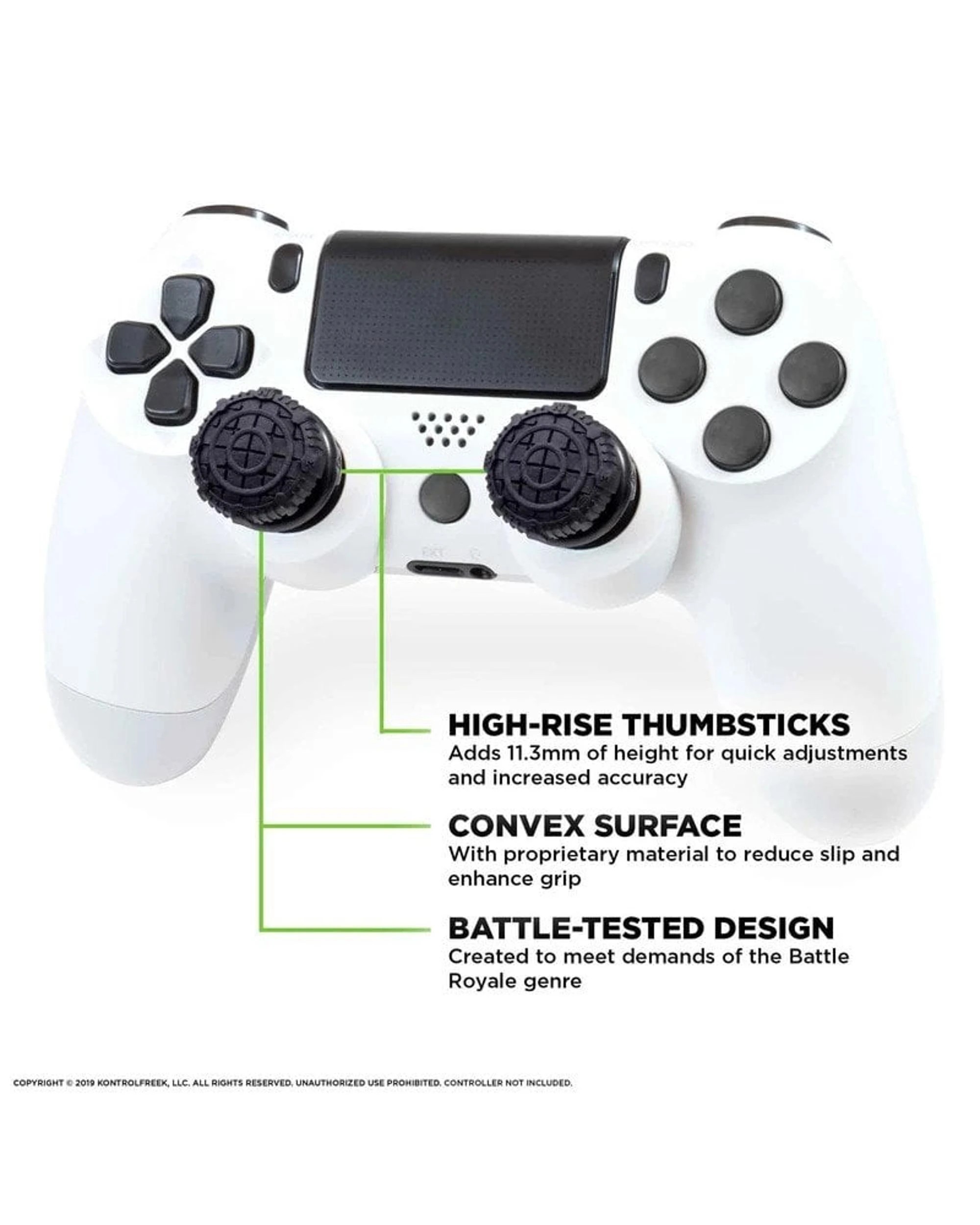 5 KontrolFreek FPS Freek Battle Royale Nightfall Performance Thumbsticks for PS4, PS5 - Black, 5 of 5