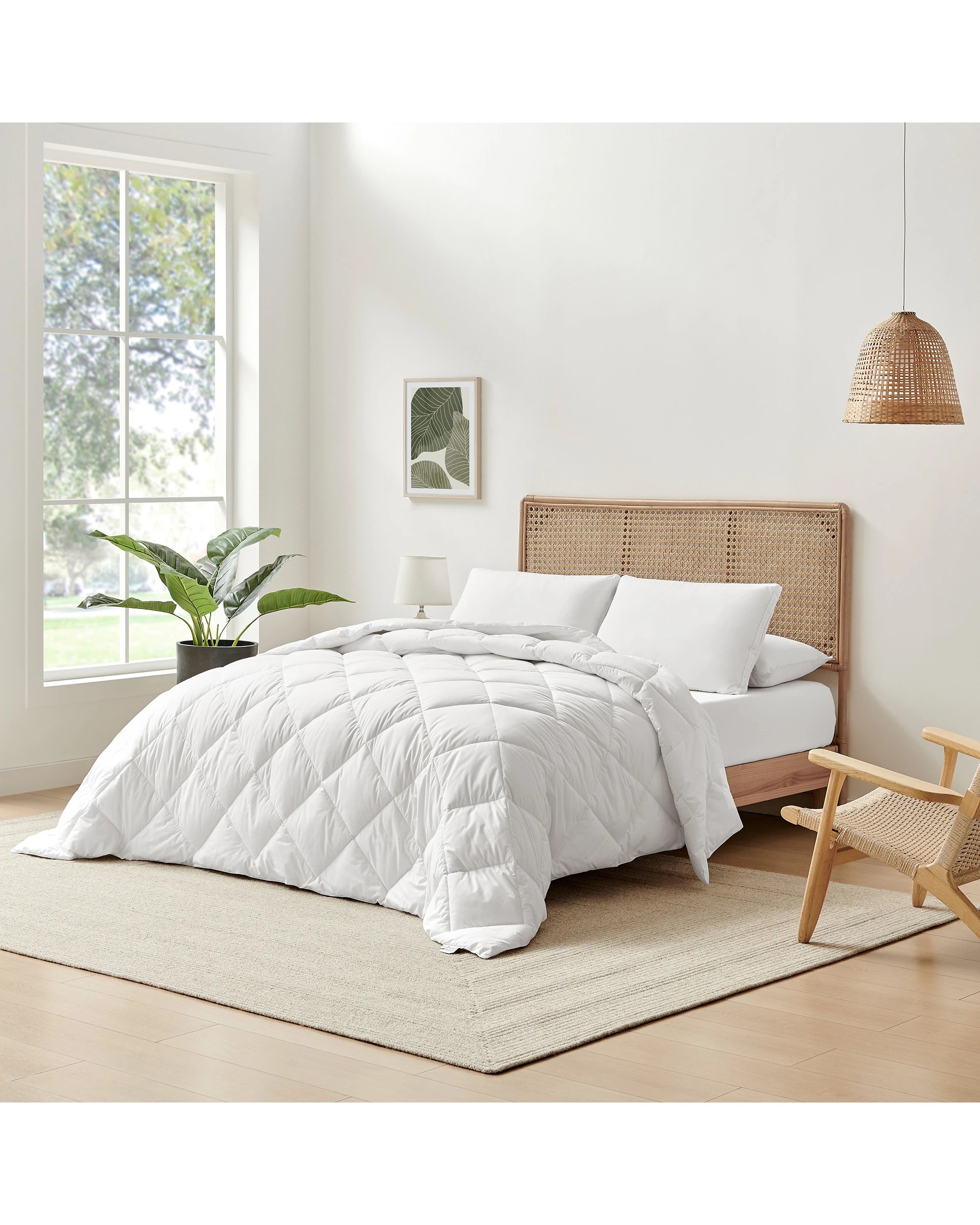 4 ESSN Healthguard Allergy Sensitive Cotton Cover Winter Down Alternative Quilt - King Bed - White, 4 of 6