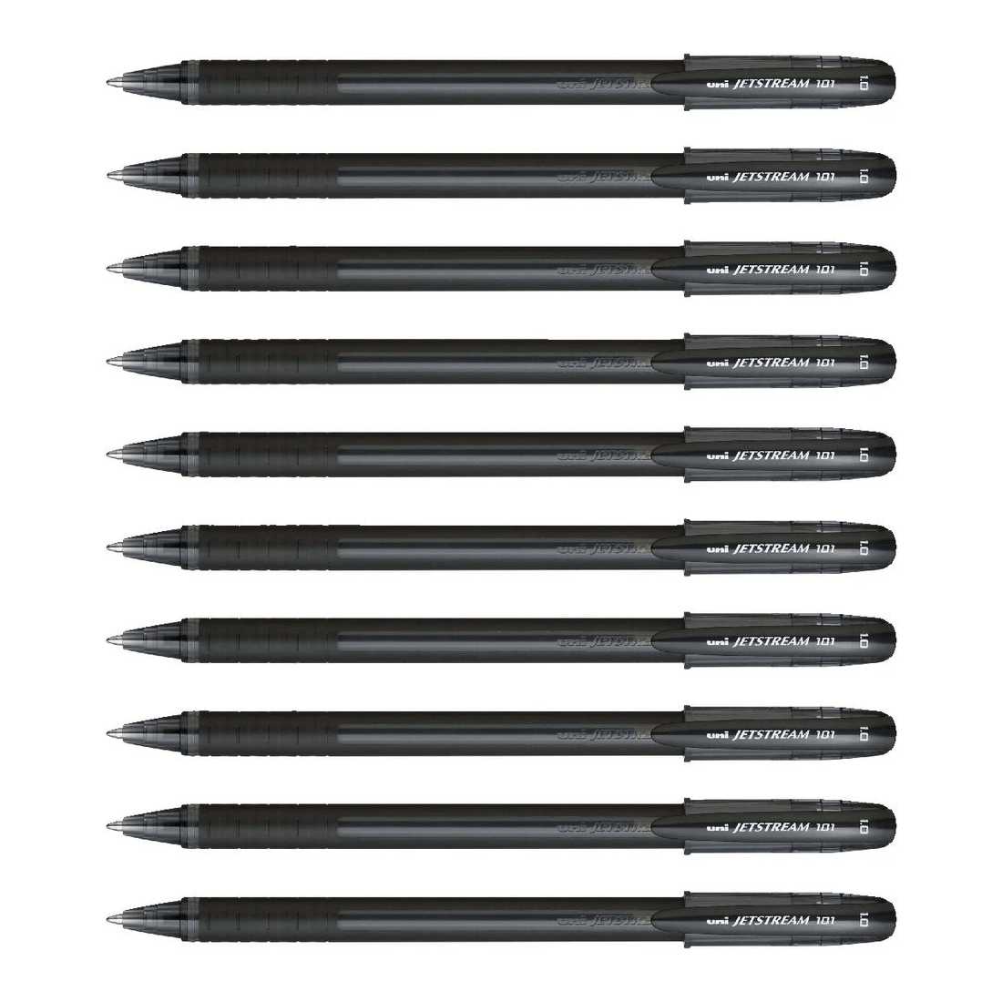 2 Uniball Jetstream 101 Rollerball Pens Black 10 Pack, 2 of 2