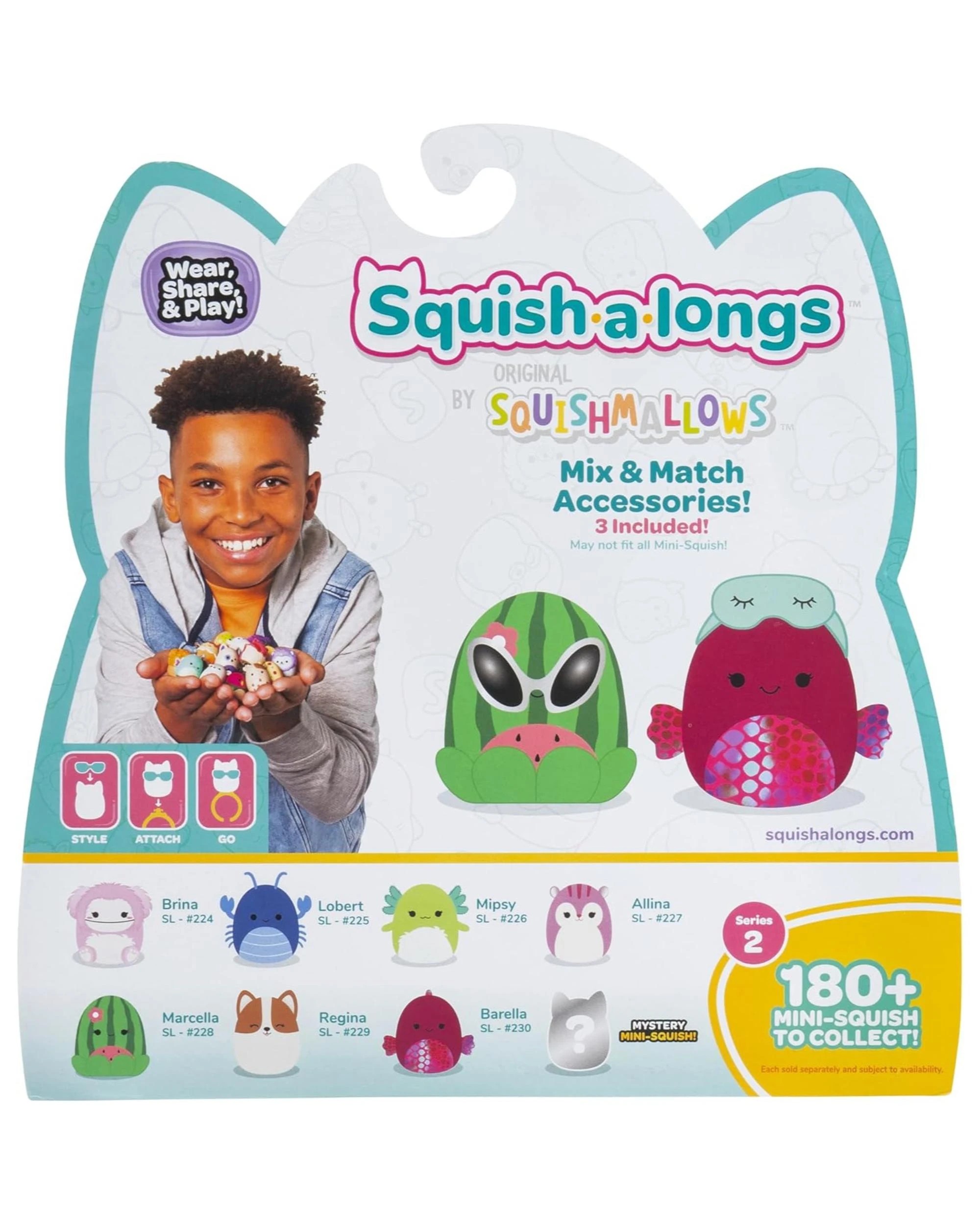 2 Squishmallows Squish-A-Longs Series 2 8 Pack - Brina, 2 of 10