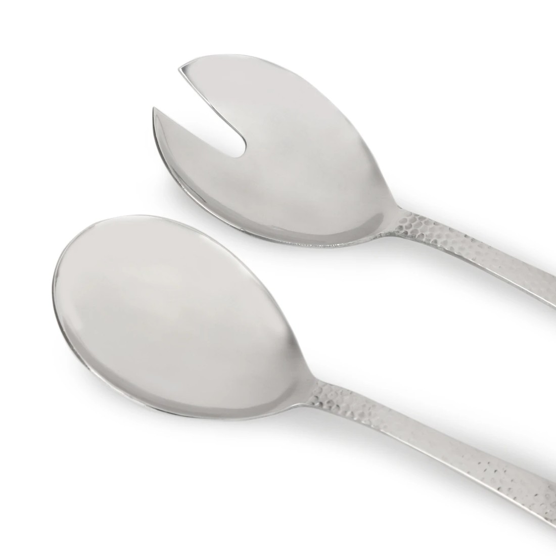 2 2 Pack Silver Hammered Salad Servers, 2 of 4