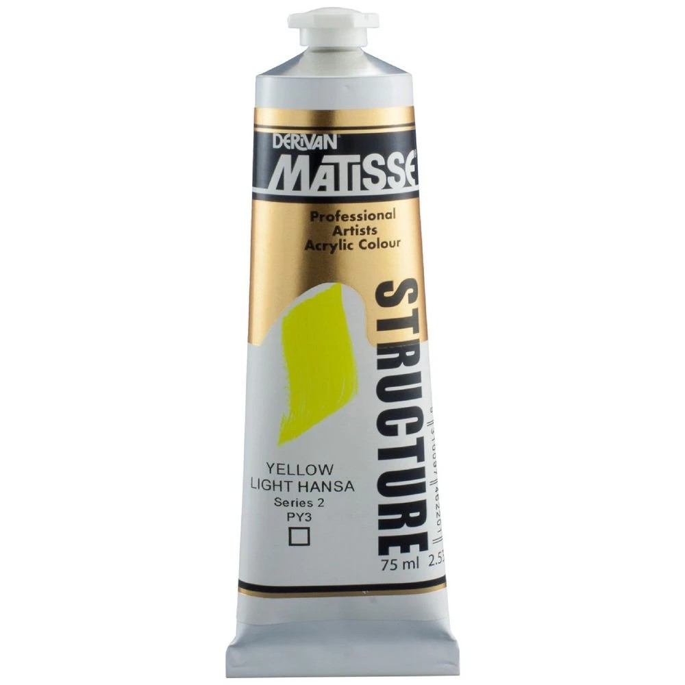 1 Derivan Matisse Structure Paint 75mL Light Hansa Paint S2, 1 of 2