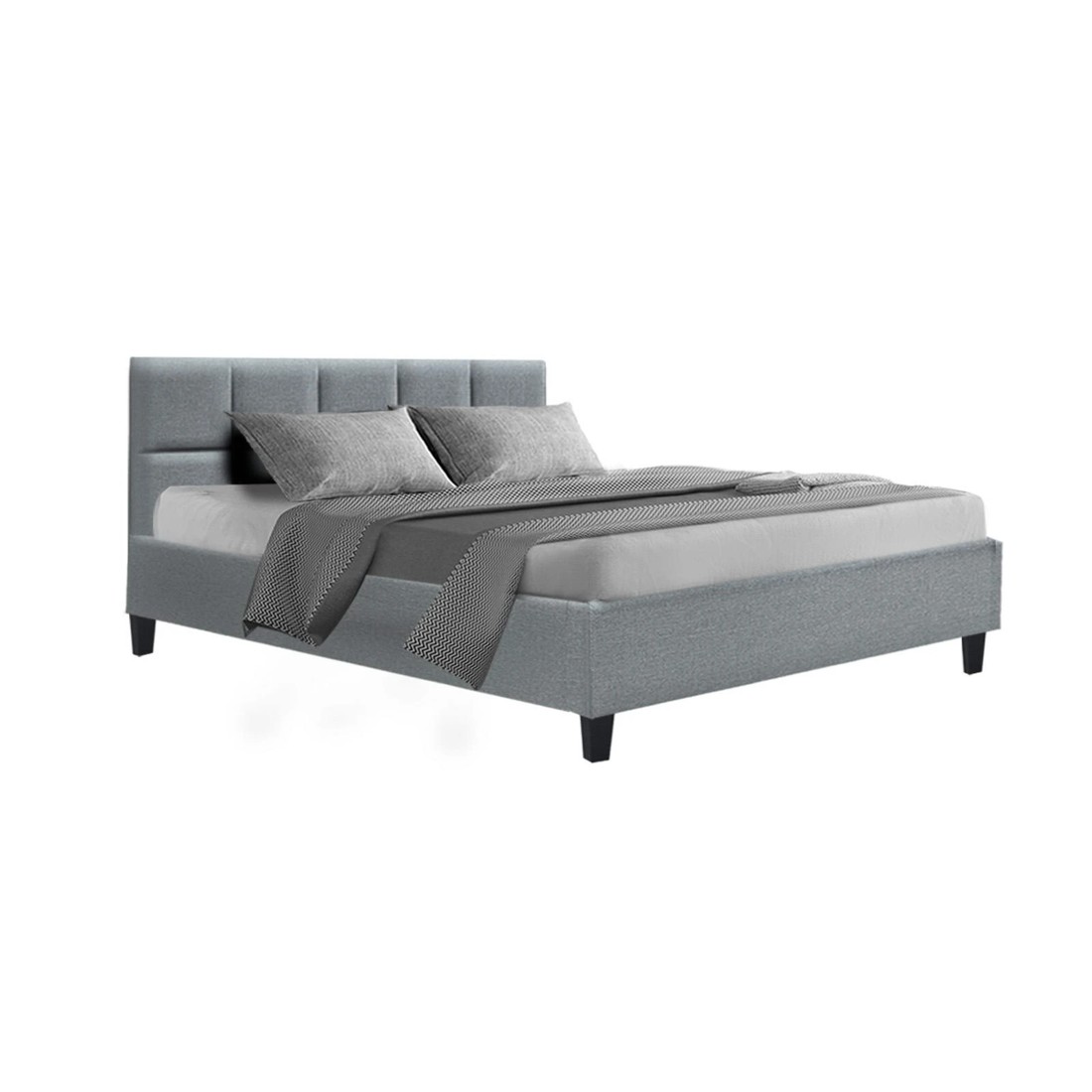 1 Artiss Bed Frame Queen Size TINO - Grey, 1 of 7