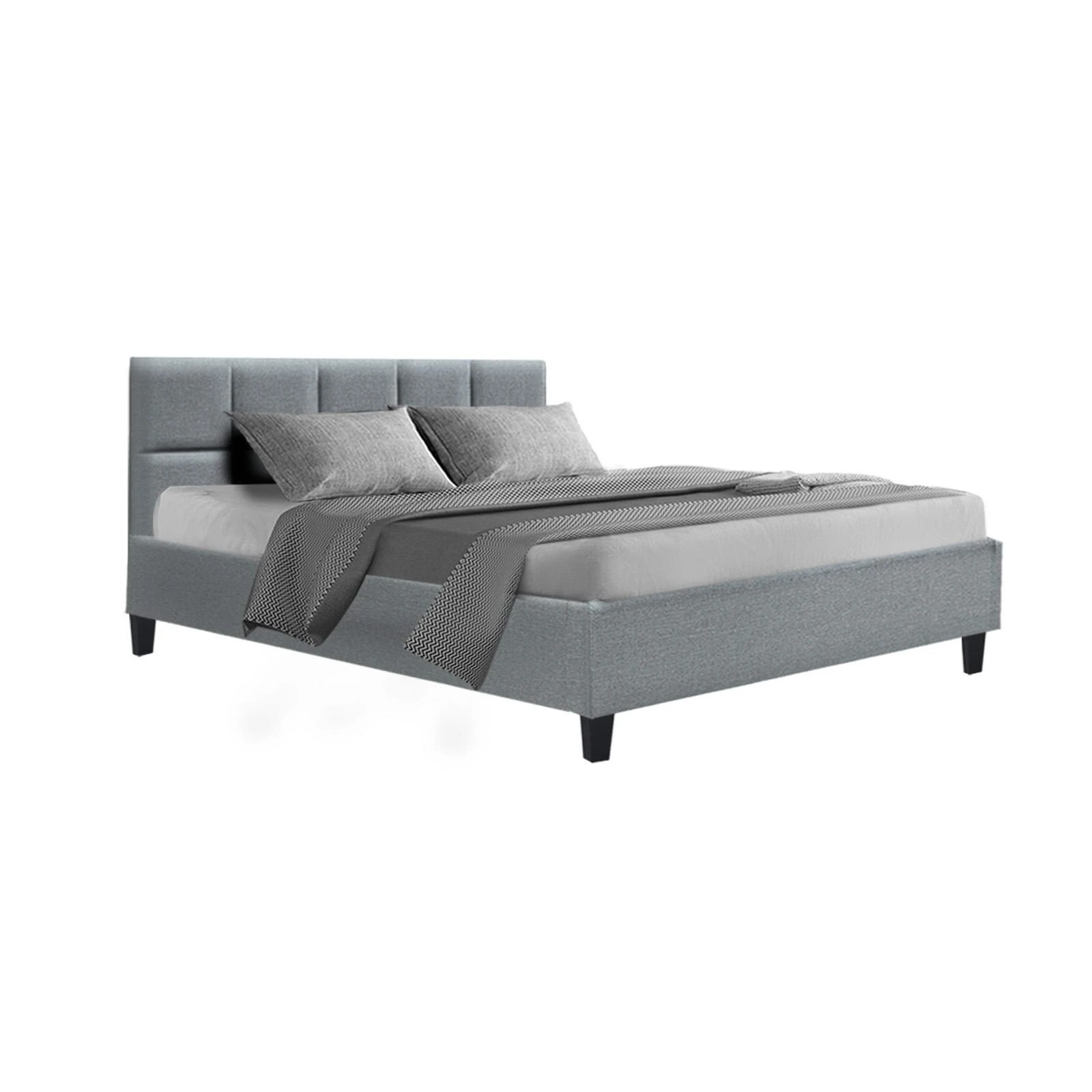 1 Artiss Bed Frame Queen Size TINO - Grey, 1 of 6