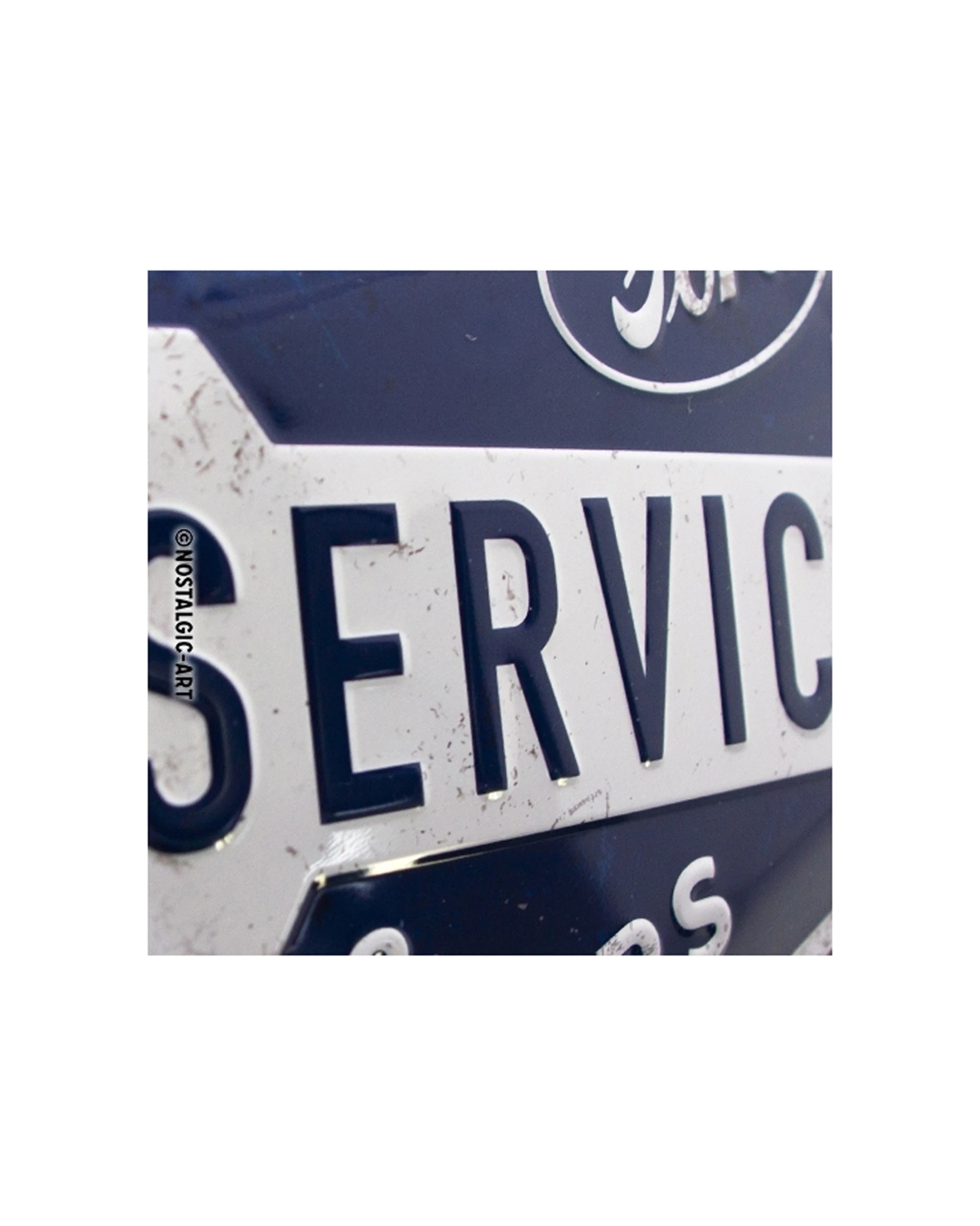 2 Nostalgic-Art Medium 20x30cm Metal Wall Art Sign Plaque - Ford Service & Repairs - Blue, 2 of 4