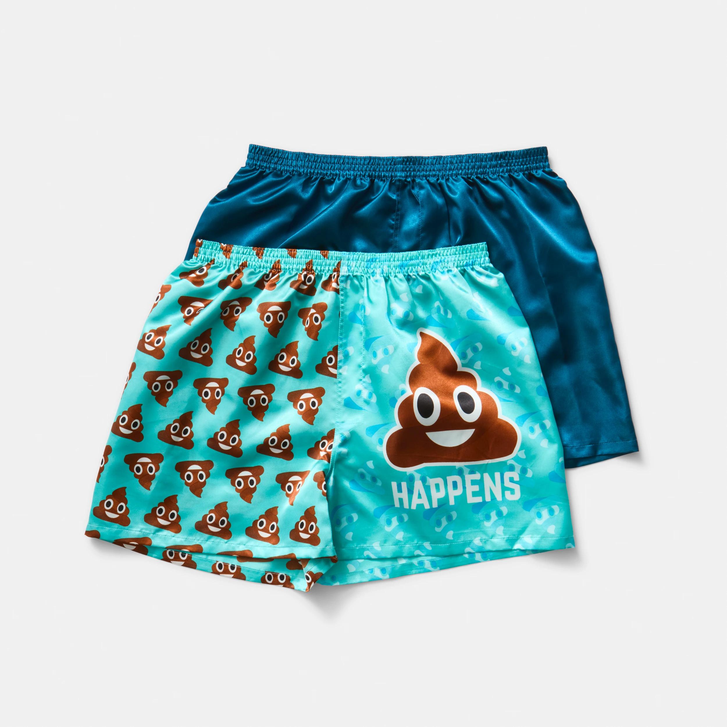1 2 Pack Satin Boxers IT HAPPENS, 1 of 6