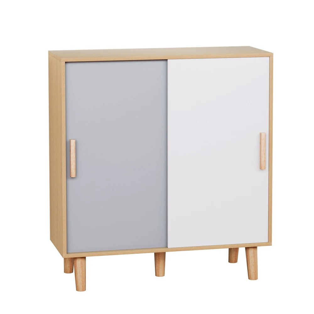 1 Artiss Shoe Cabinet 30 Pairs Sliding Doors - Multi, 1 of 3