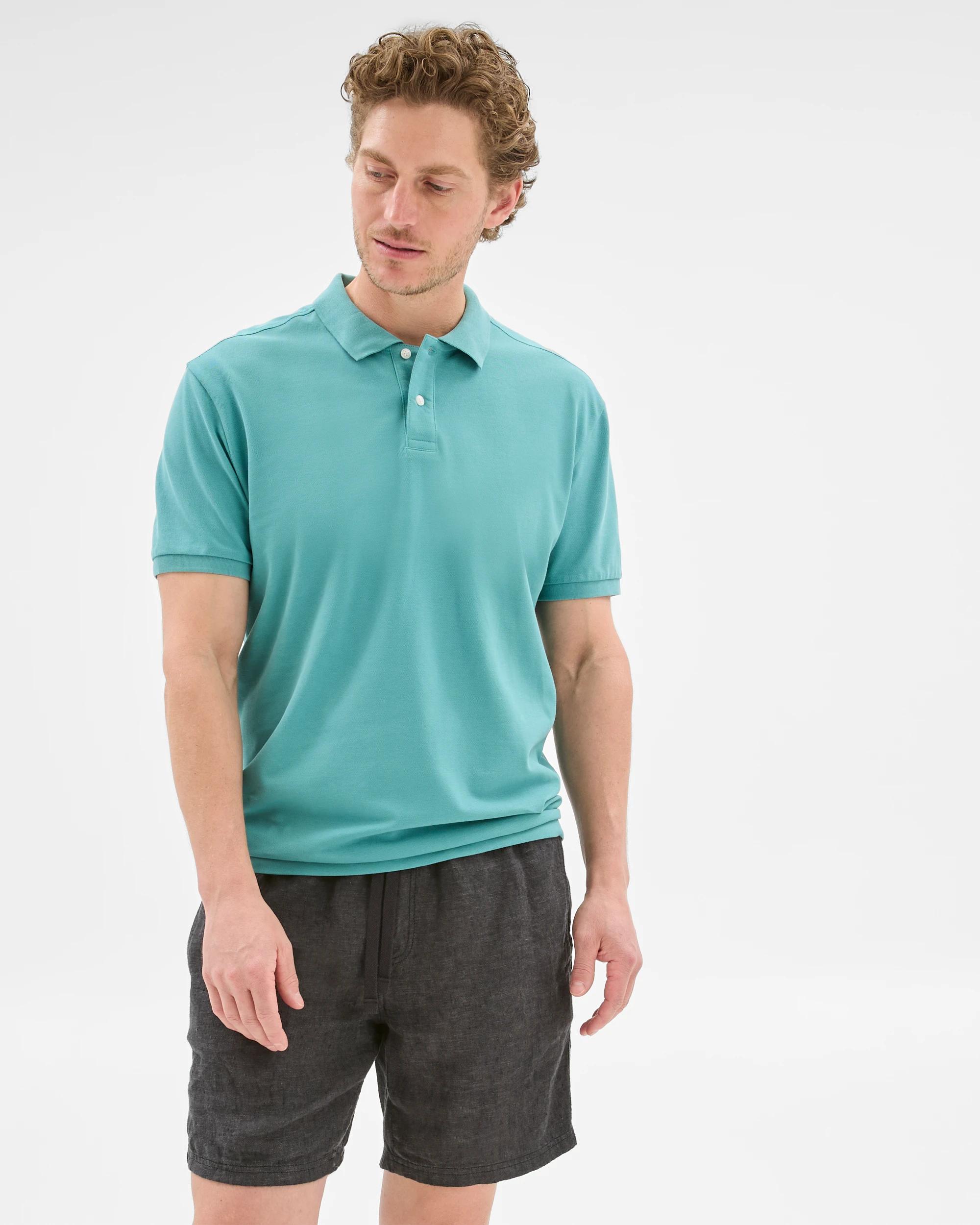 5 Target Australian Cotton Pique Polo Top TEAL, 5 of 6