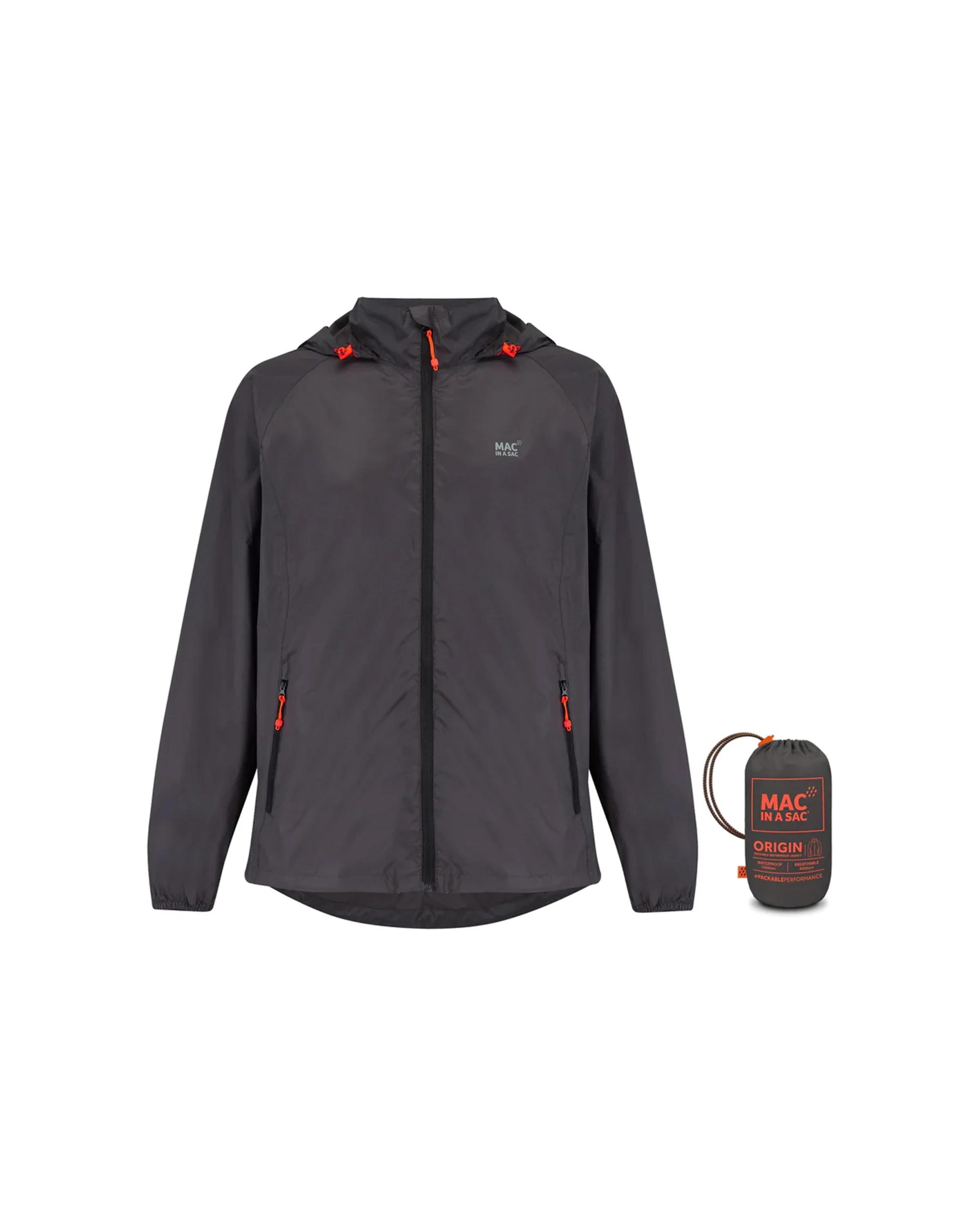 1 Mac In A Sac Unisex Adults Waterproof Jacket CHARCOAL, 1 of 7