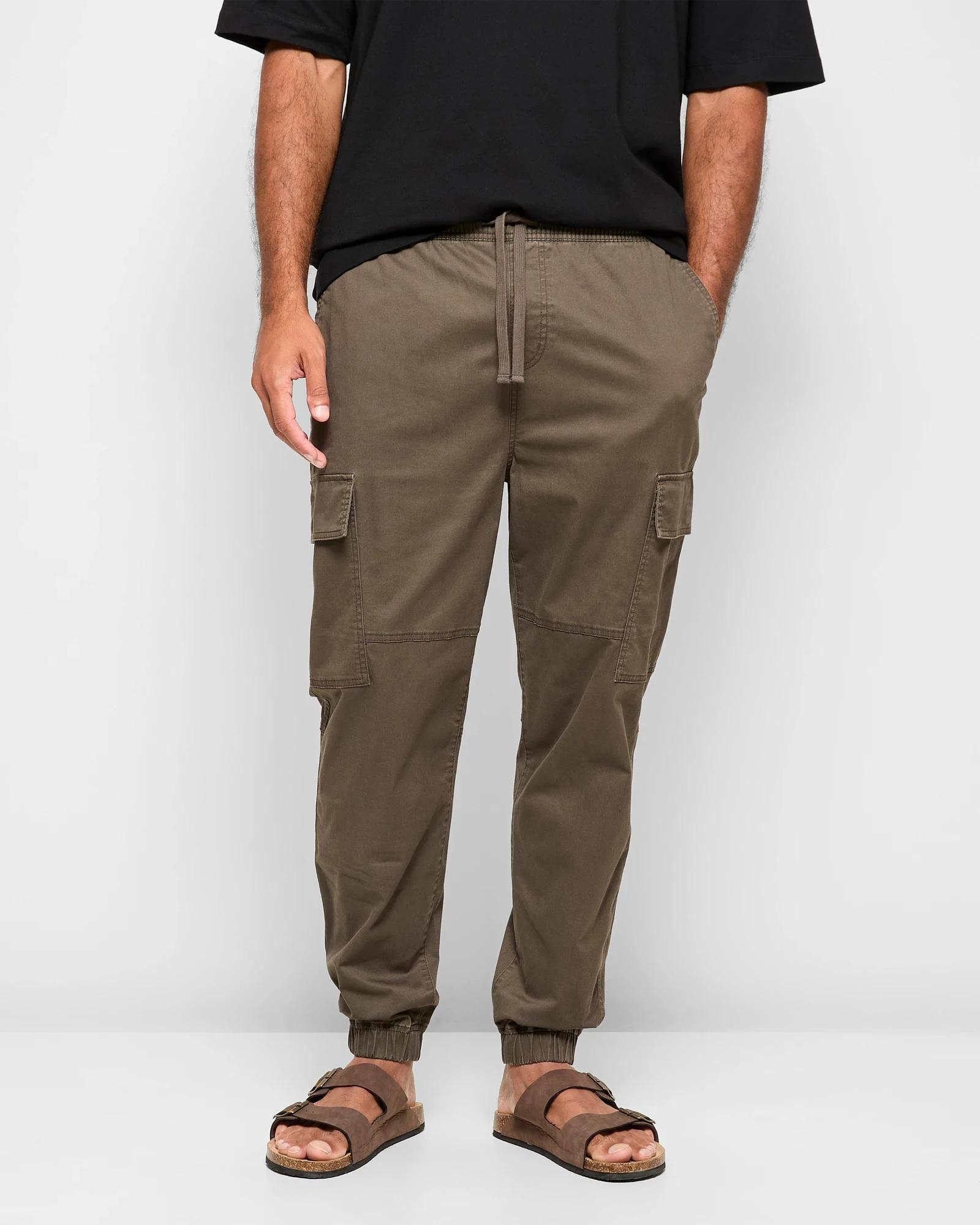 1 Target Man Australian Cotton Cargo Jogger Pants DARK OLIVE, 1 of 5